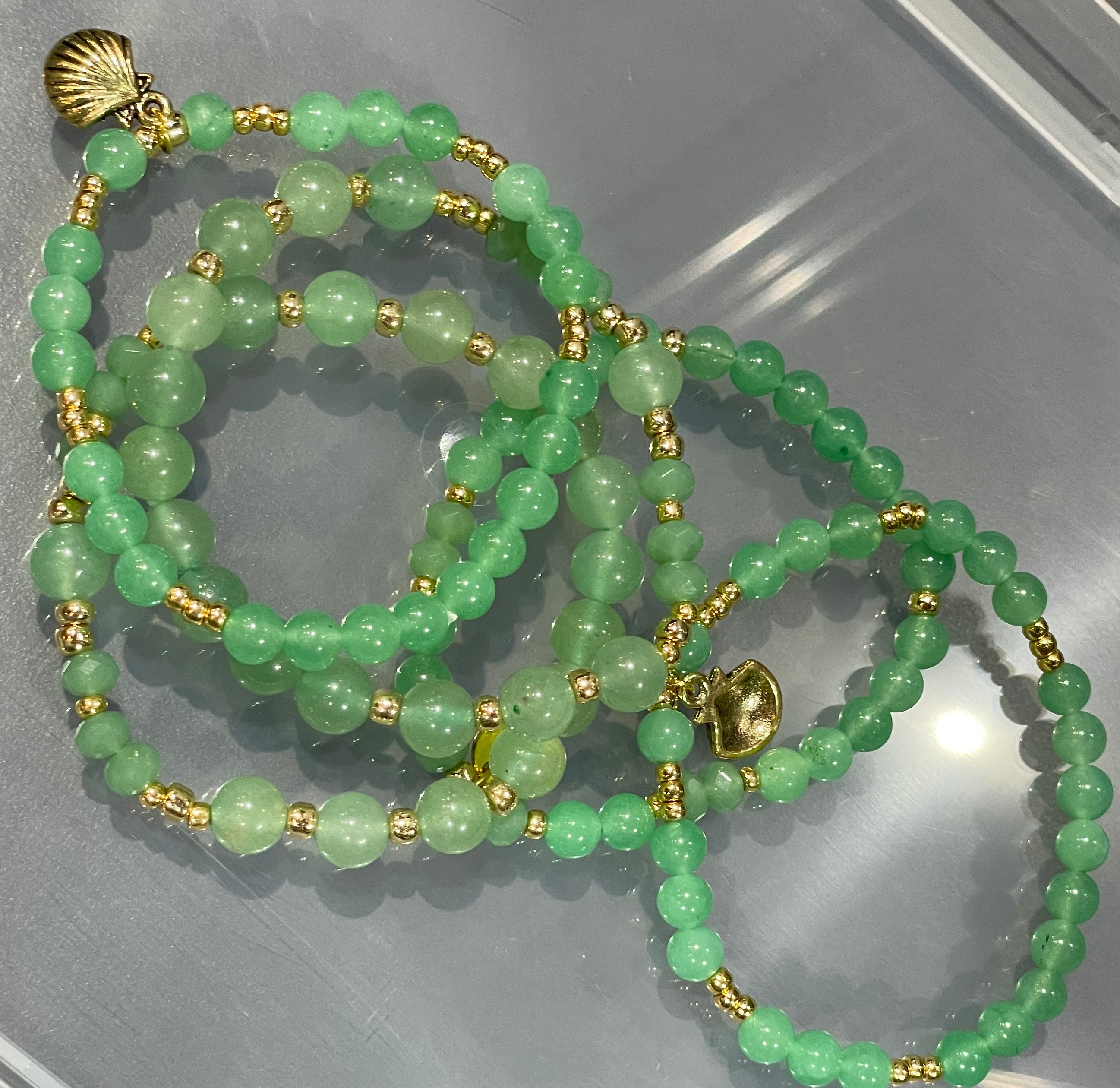 Agate Stone Bead Bracelet