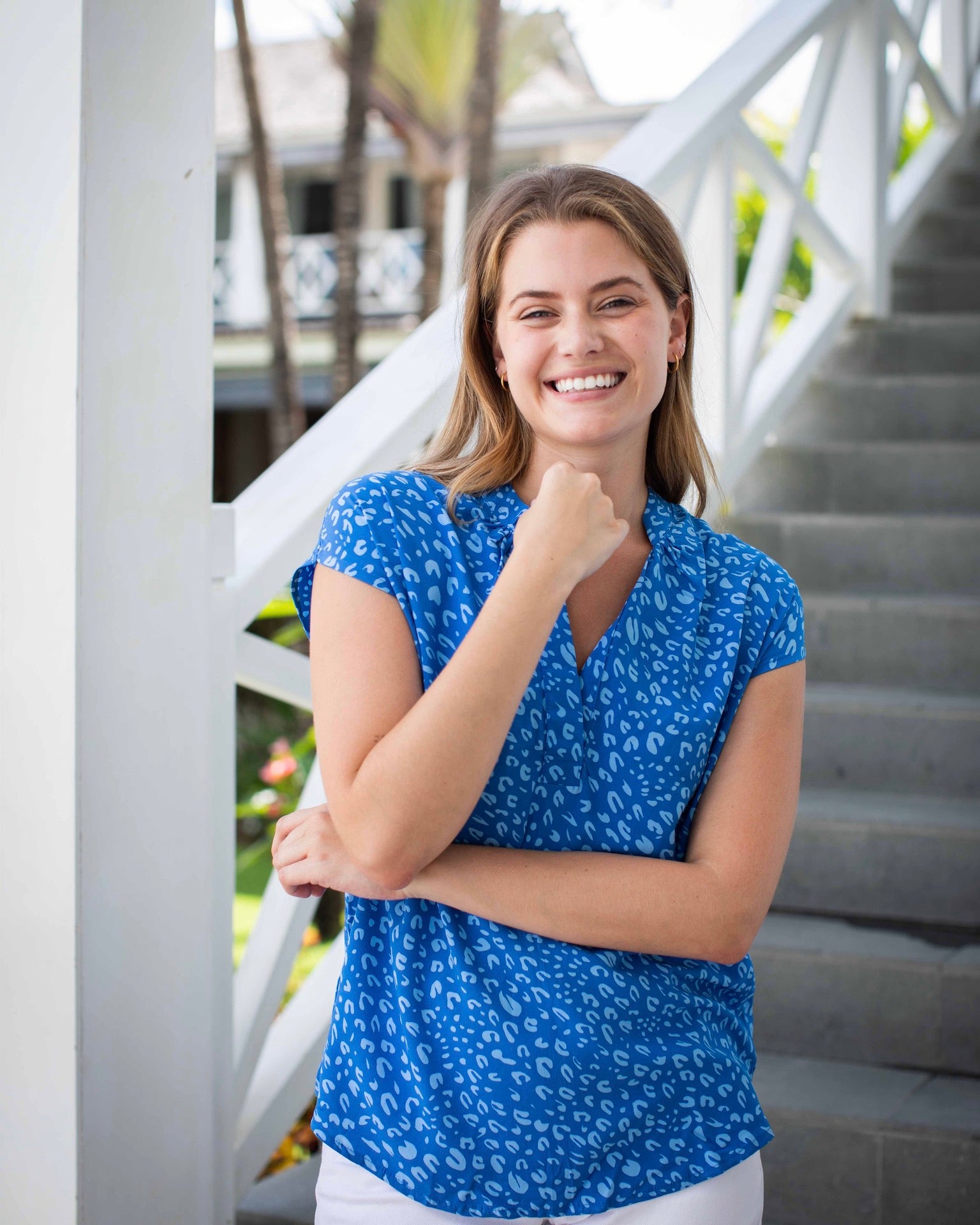 Amanda Top - Cobalt Petal