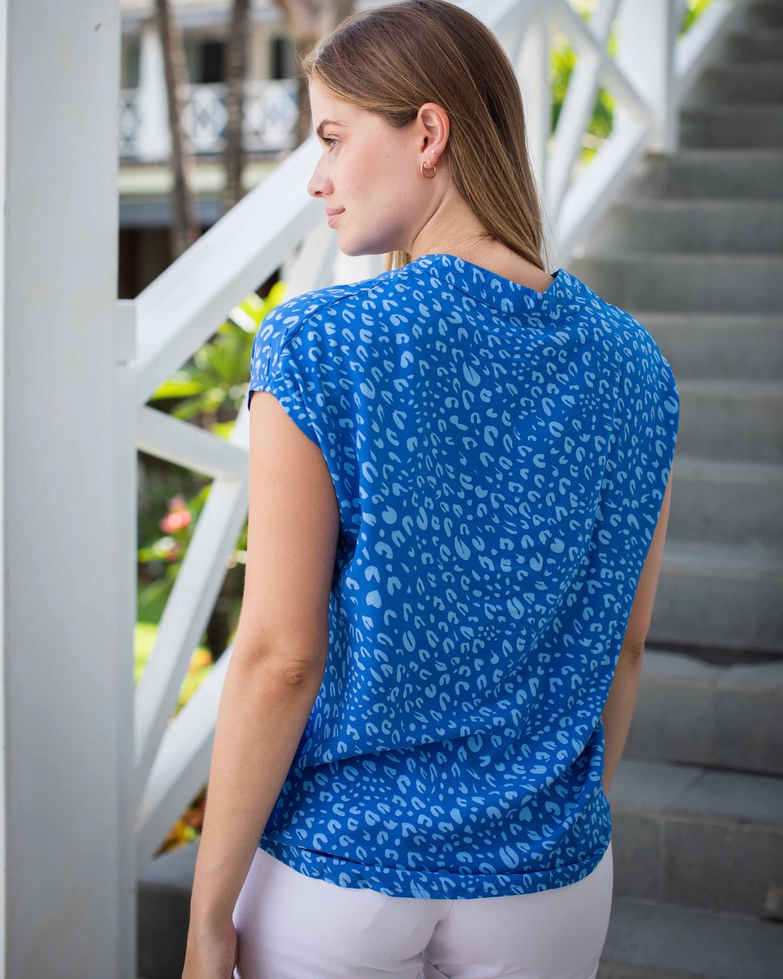 Amanda Top - Cobalt Petal