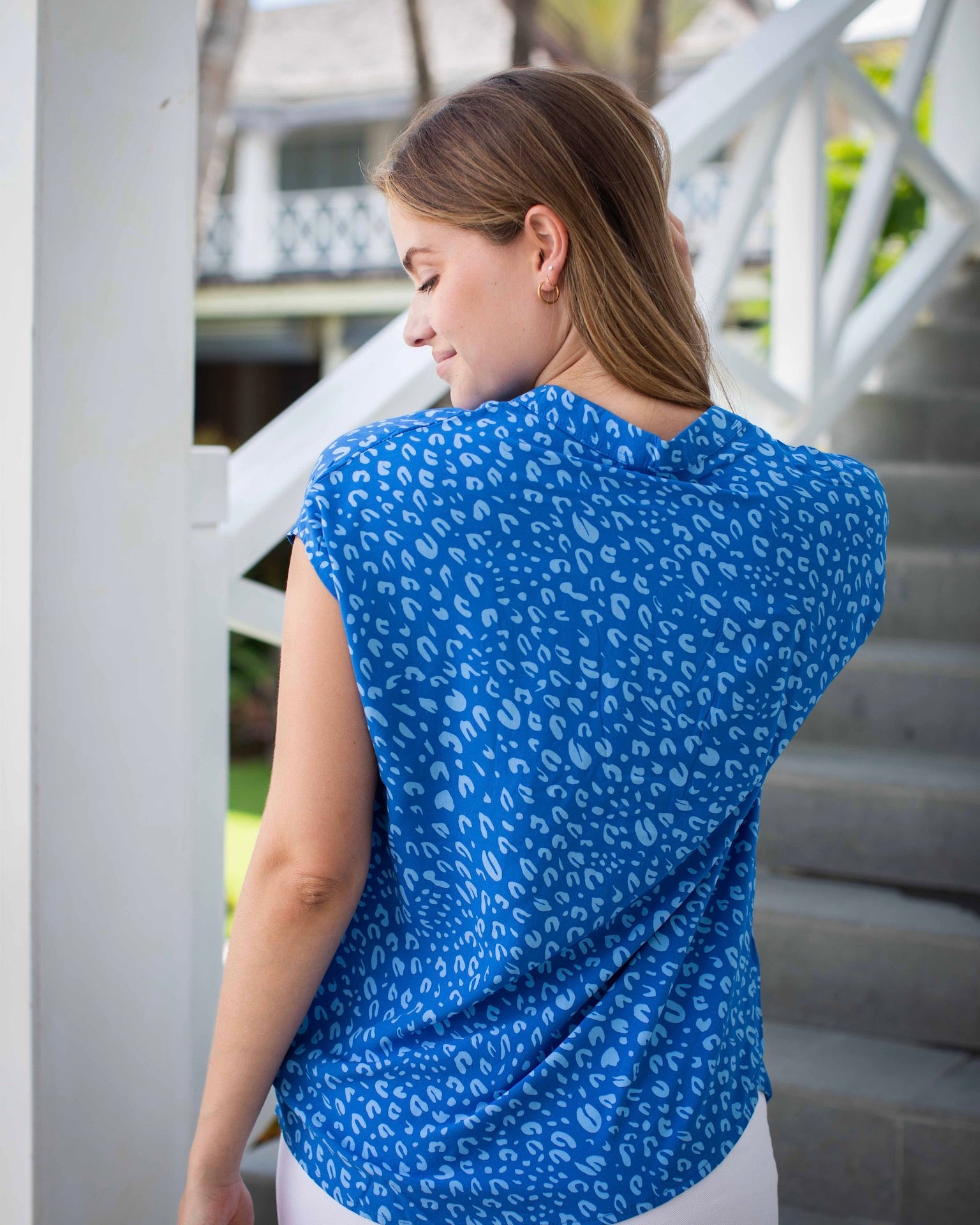 Amanda Top - Cobalt Petal