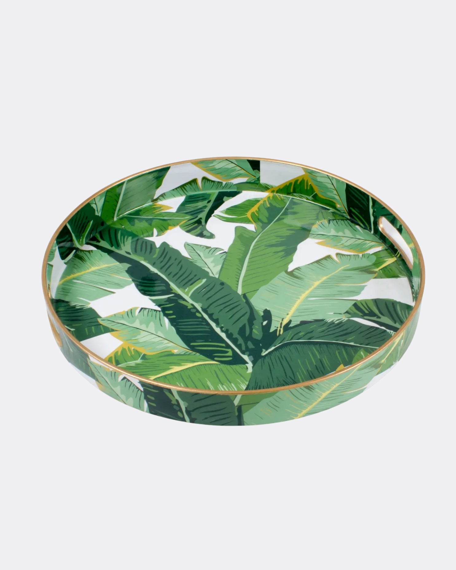 Banana Leaf Round Tray