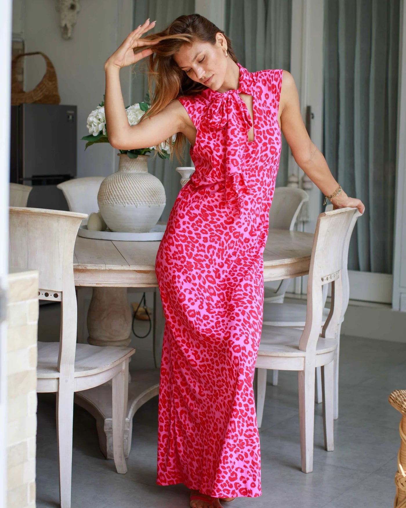 Gia Dress - Hot Pink Leopard Gia Dress - Hot Pink Leopard
