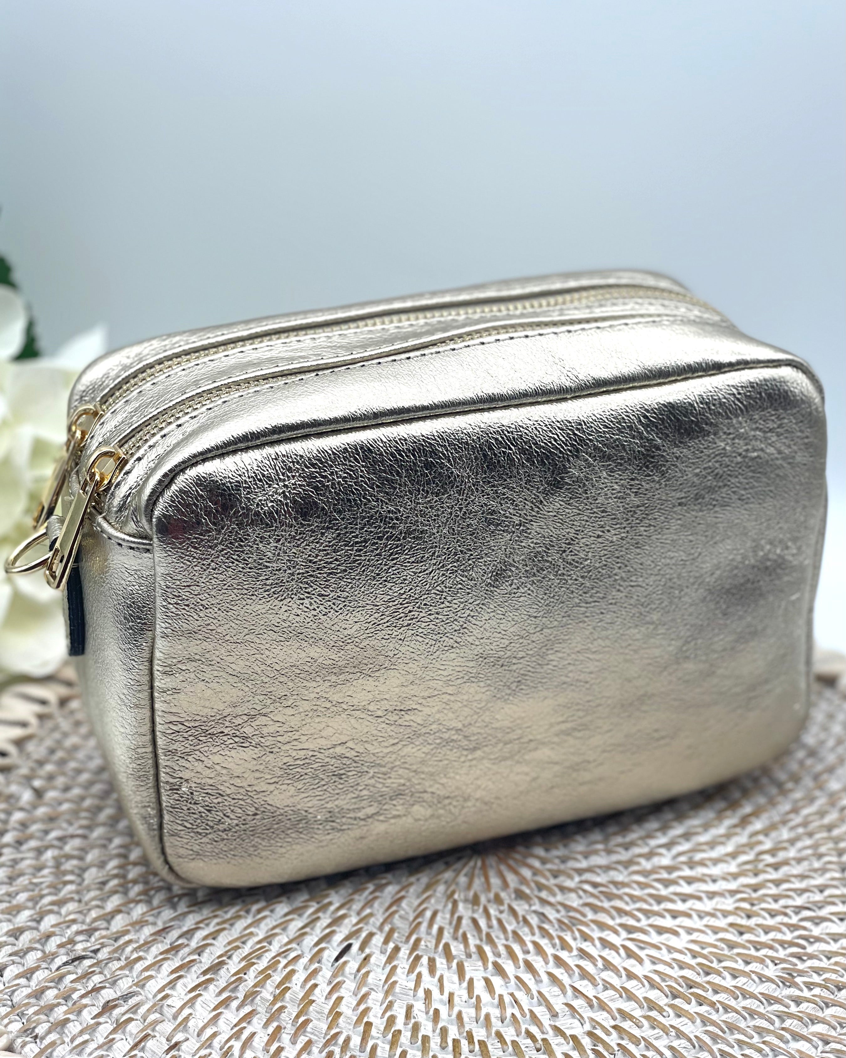 Double Zipper Cross Body Bag