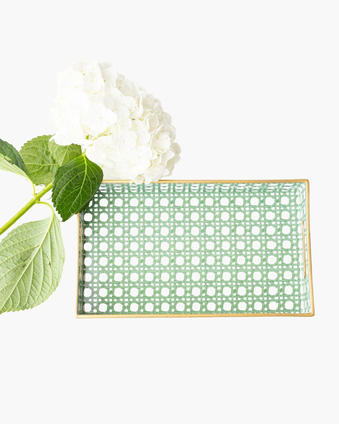 Green Cane Vanity Tray