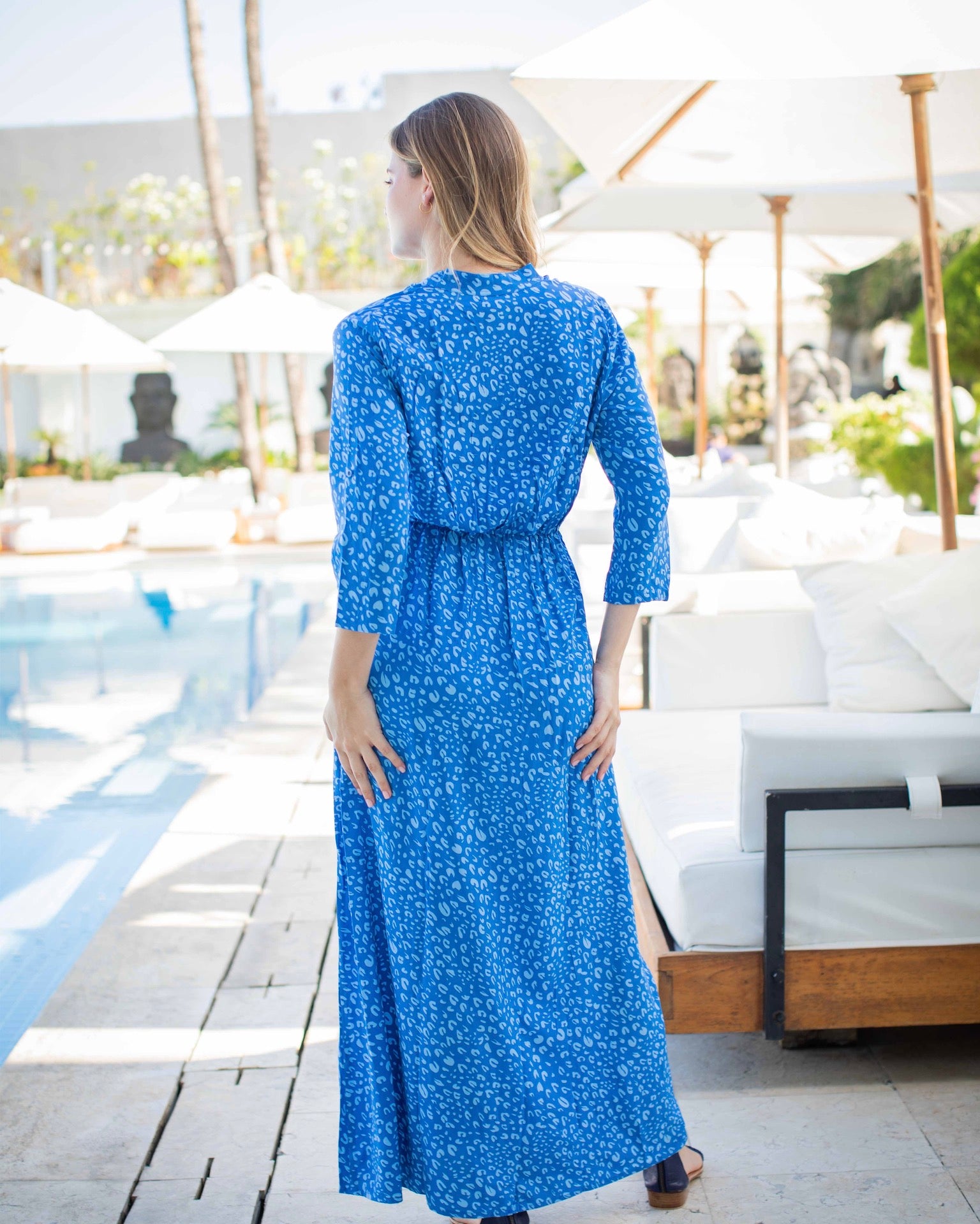 Harlow Dress - Cobalt Petal