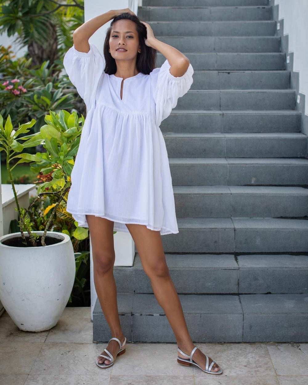 Jessica Dress - White Muslin