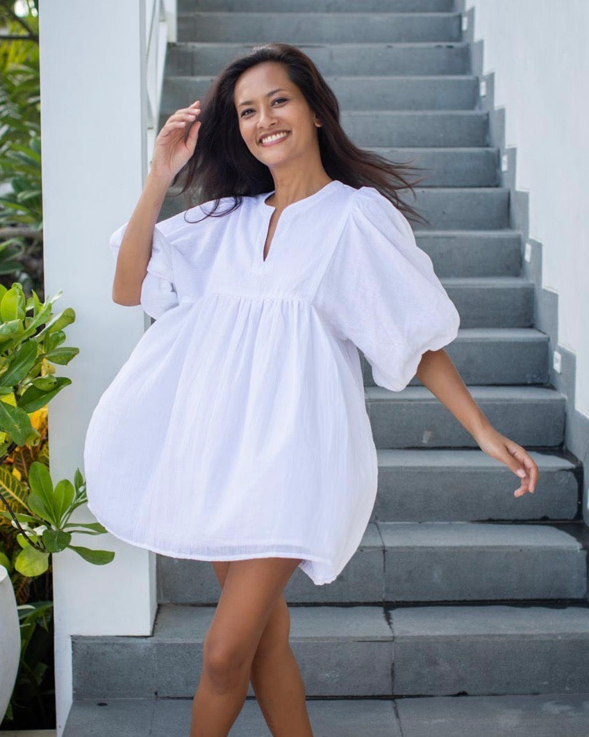Jessica Dress - White Muslin