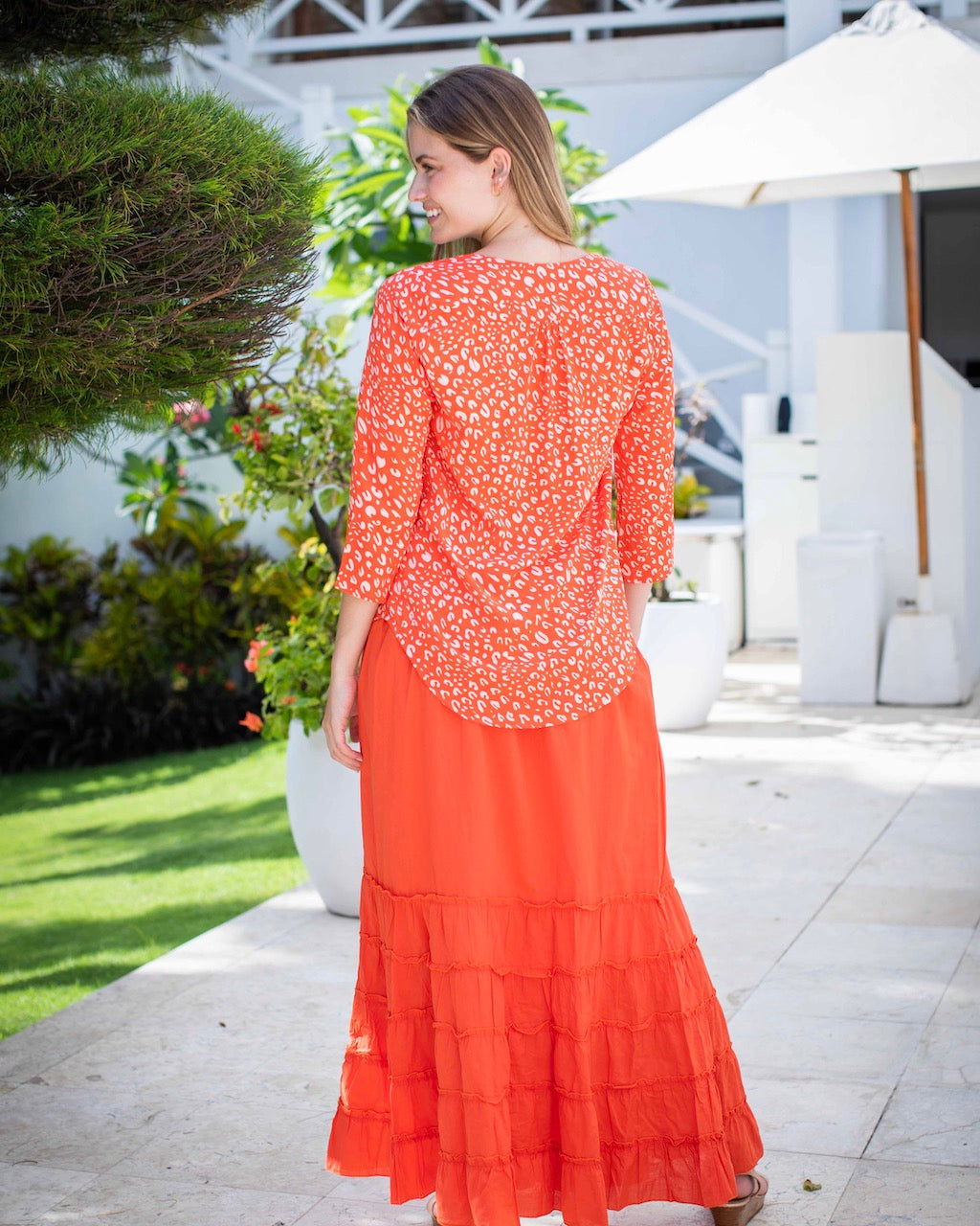 Lizzie Top - Orange Petal