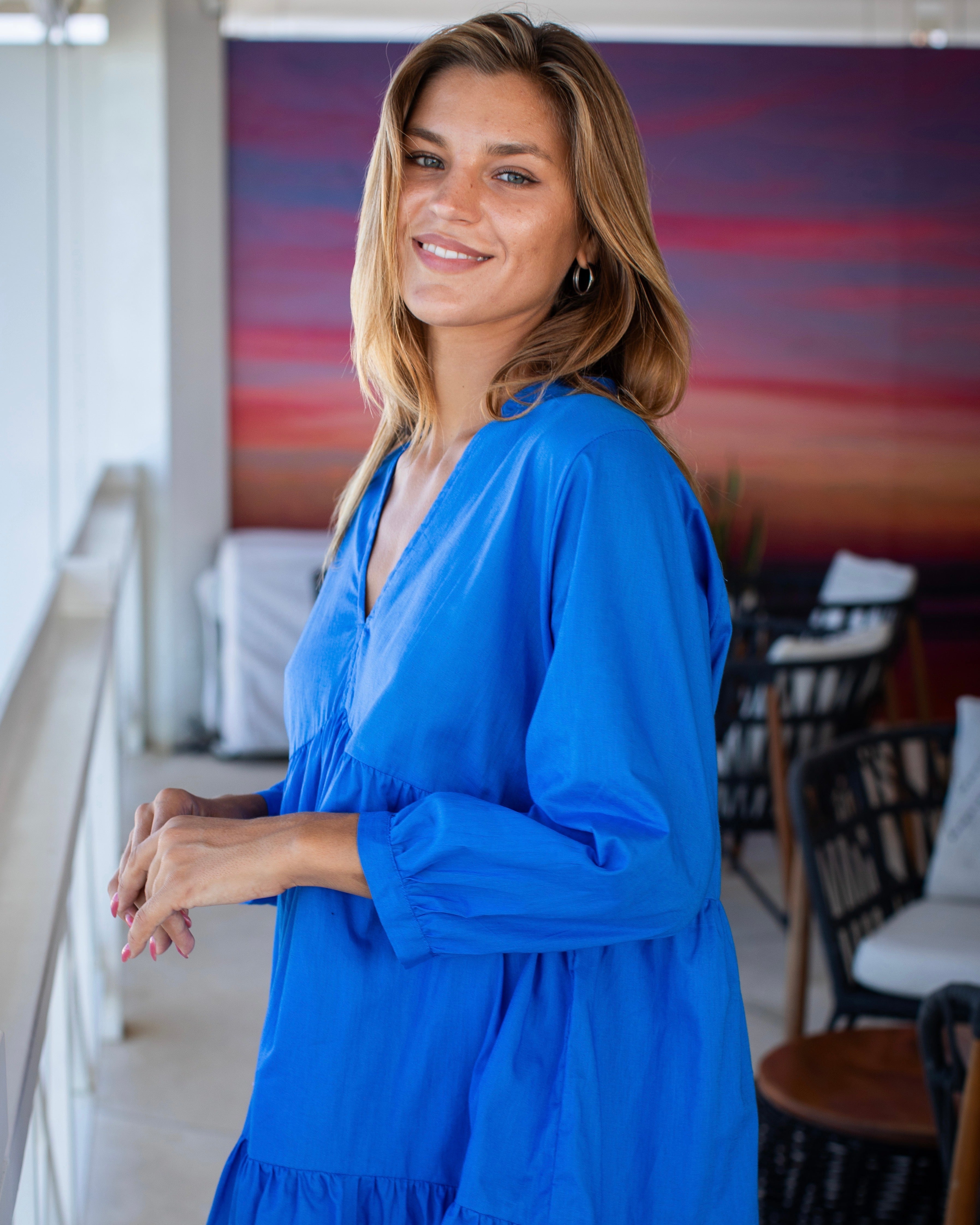 Morgan Dress - Swedish Blue