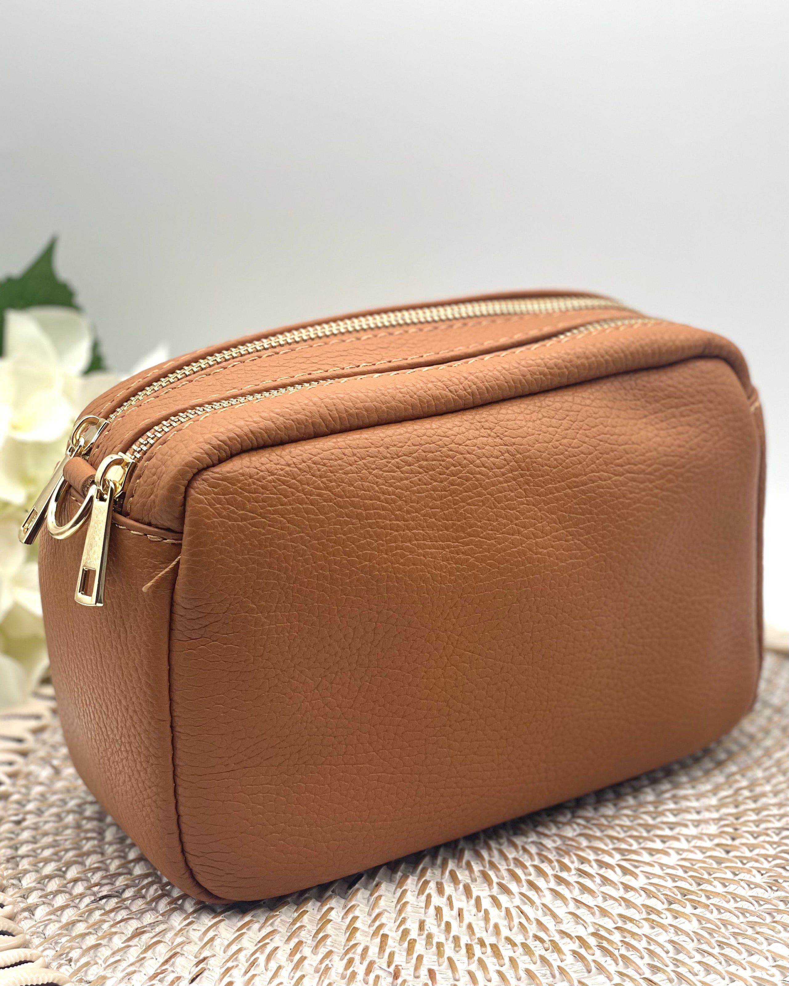 Double Zipper Cross Body Bag