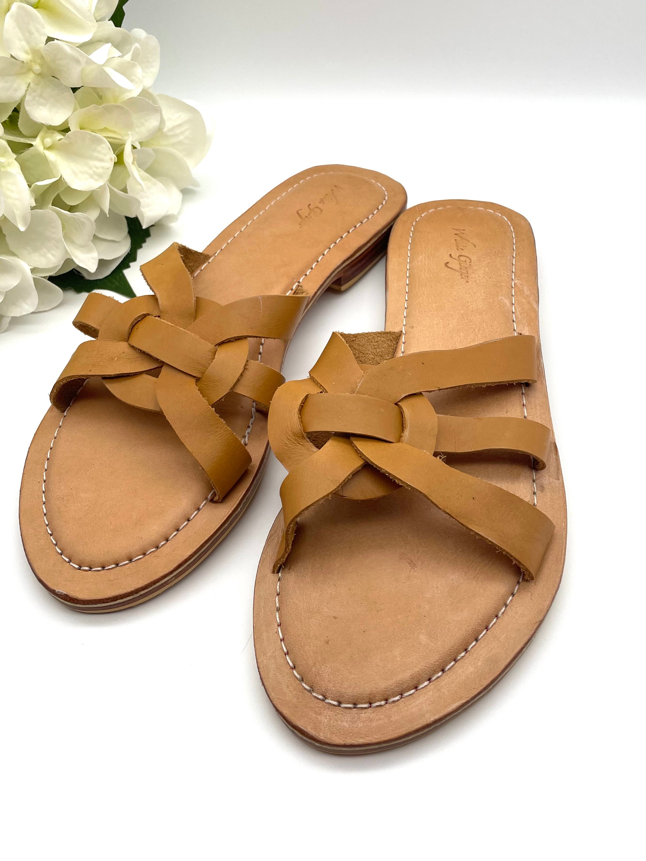 Rhodes Tan Leather Sandal