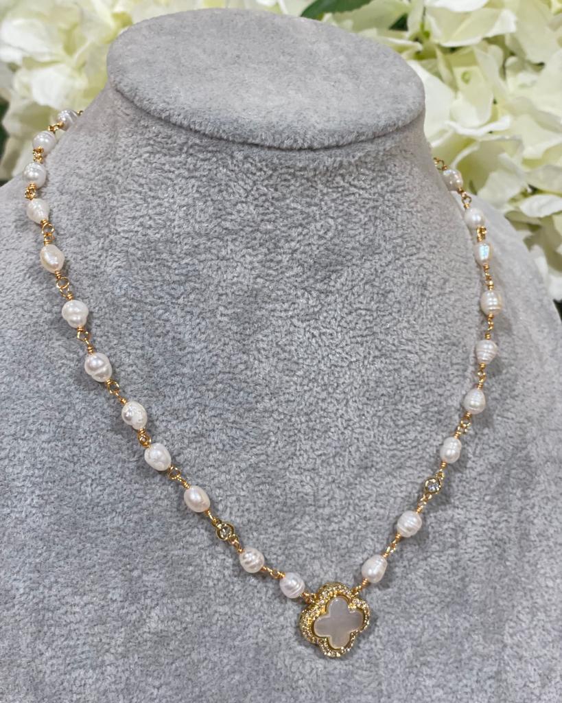 Victoria - Clove Freshwater Pearl Necklace