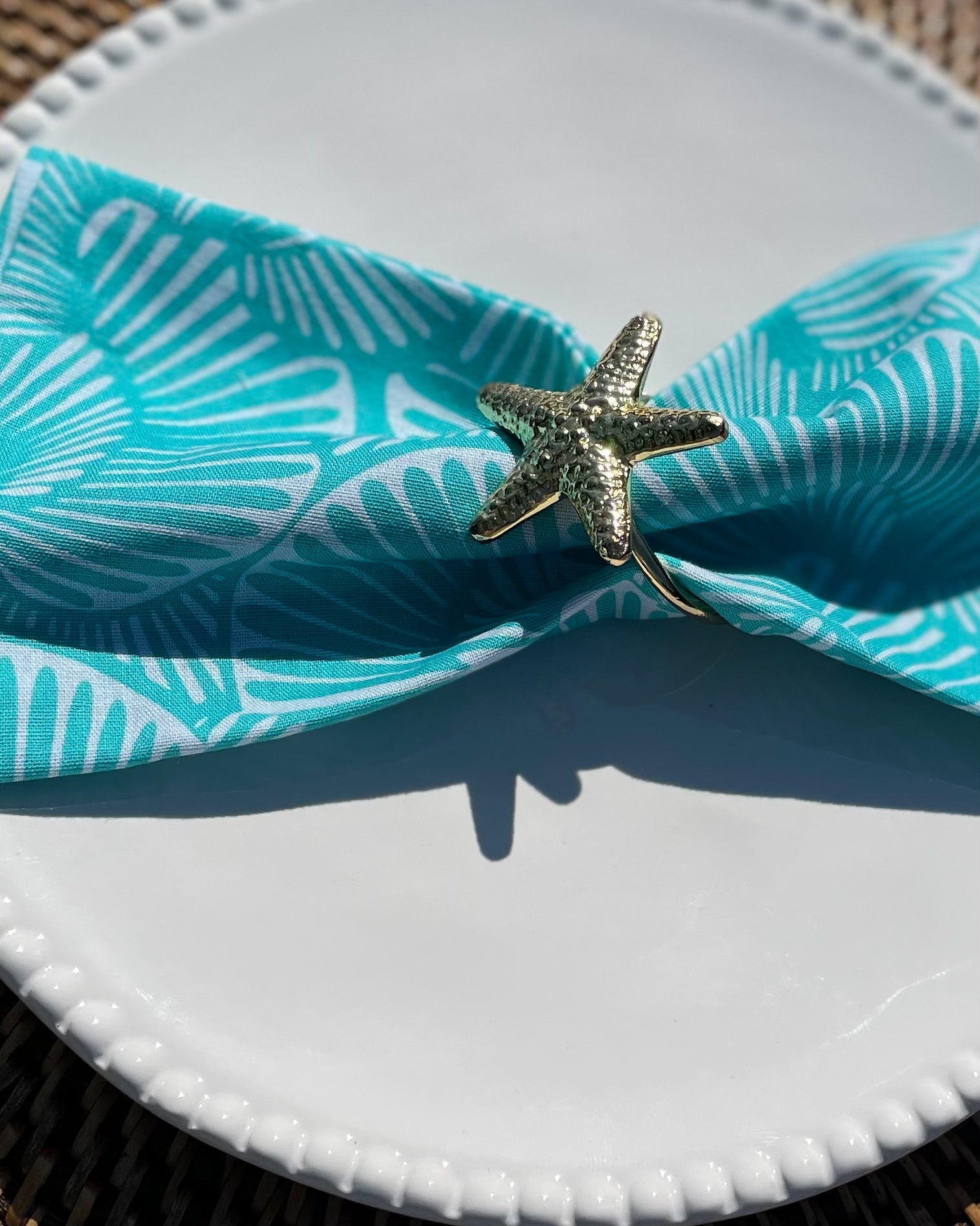 Napkins - Turquoise Shell (set of 4)