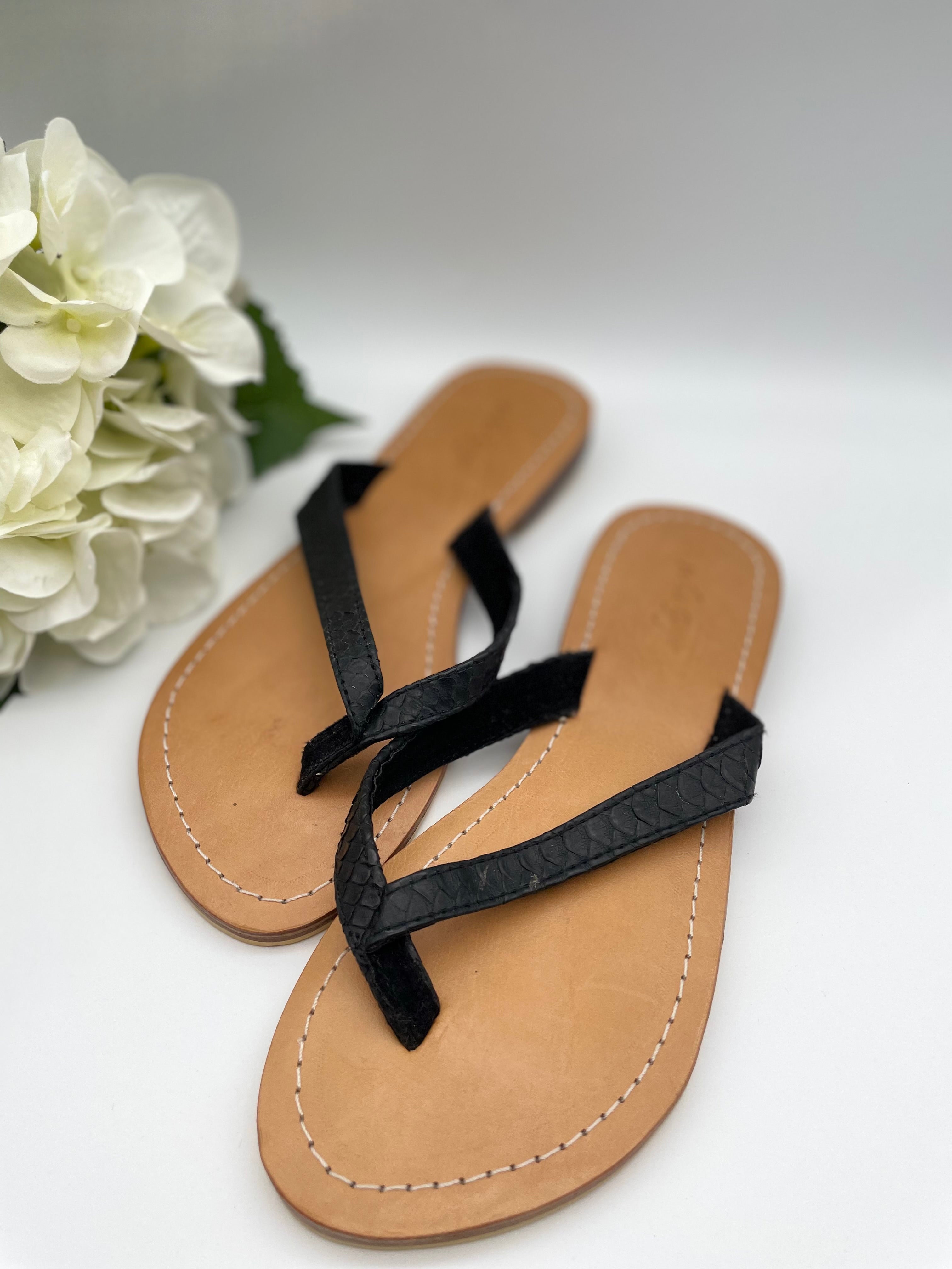 Leather Flip Flops