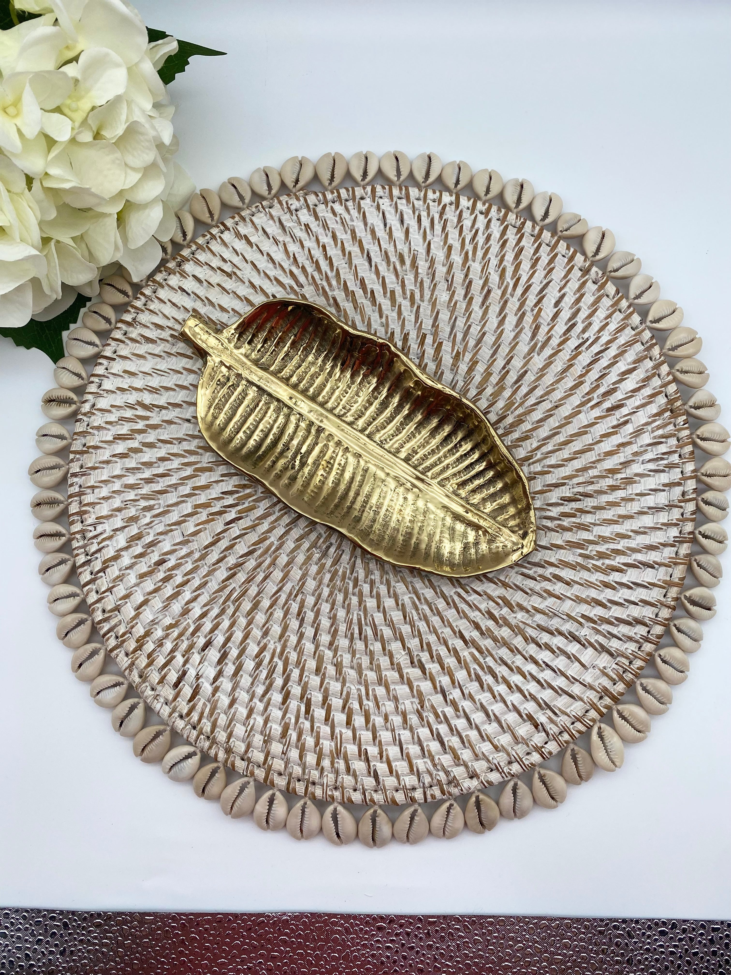 Brass Banana Leaf Plate