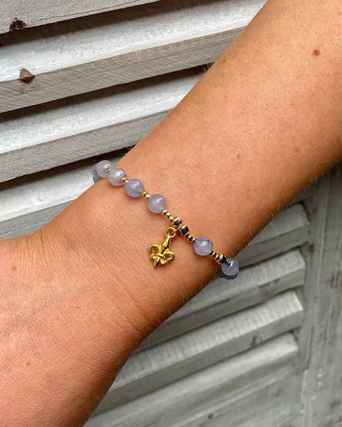 Agate Stone Bead Bracelet