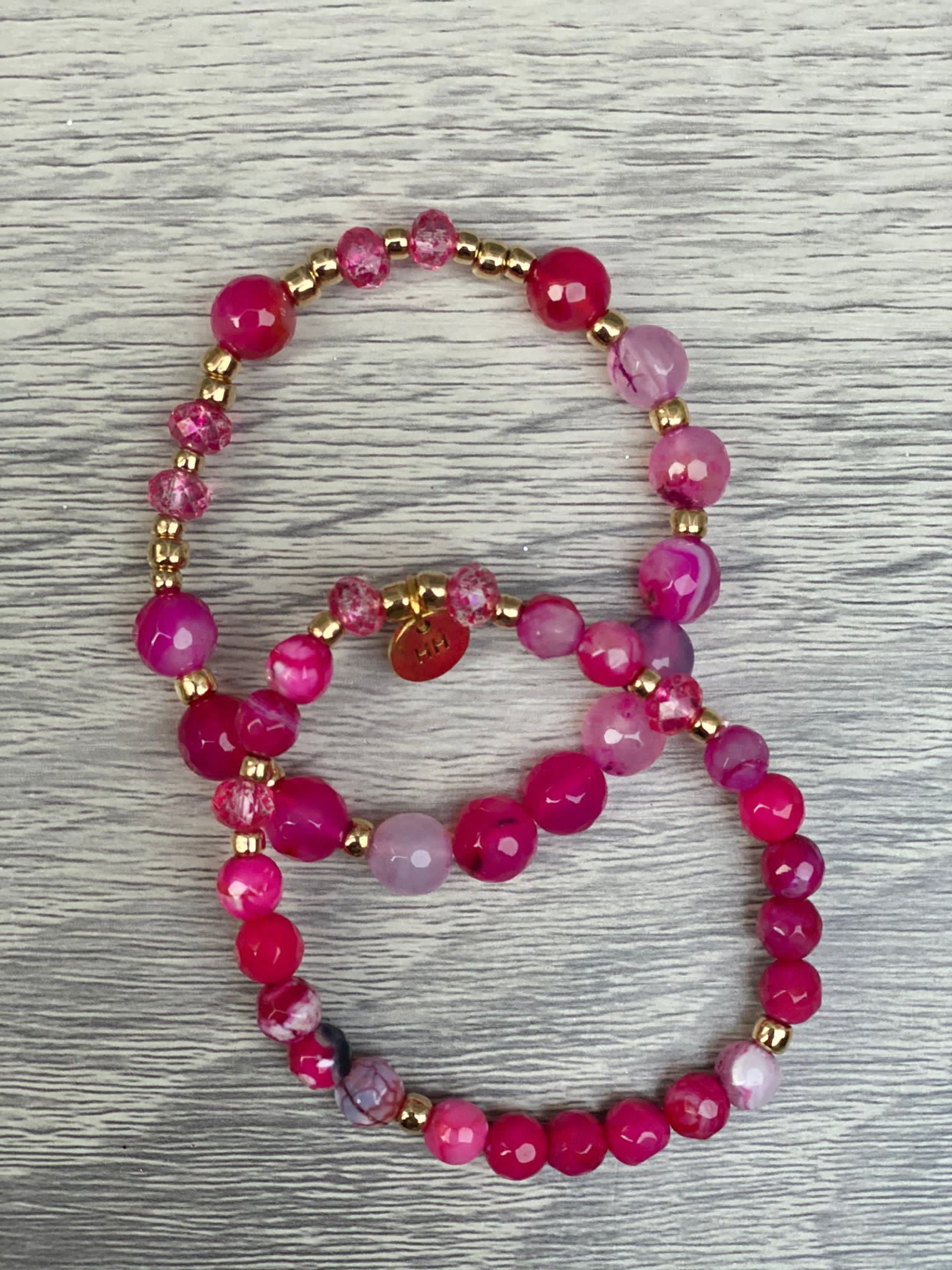 Agate Stone Bead Bracelet