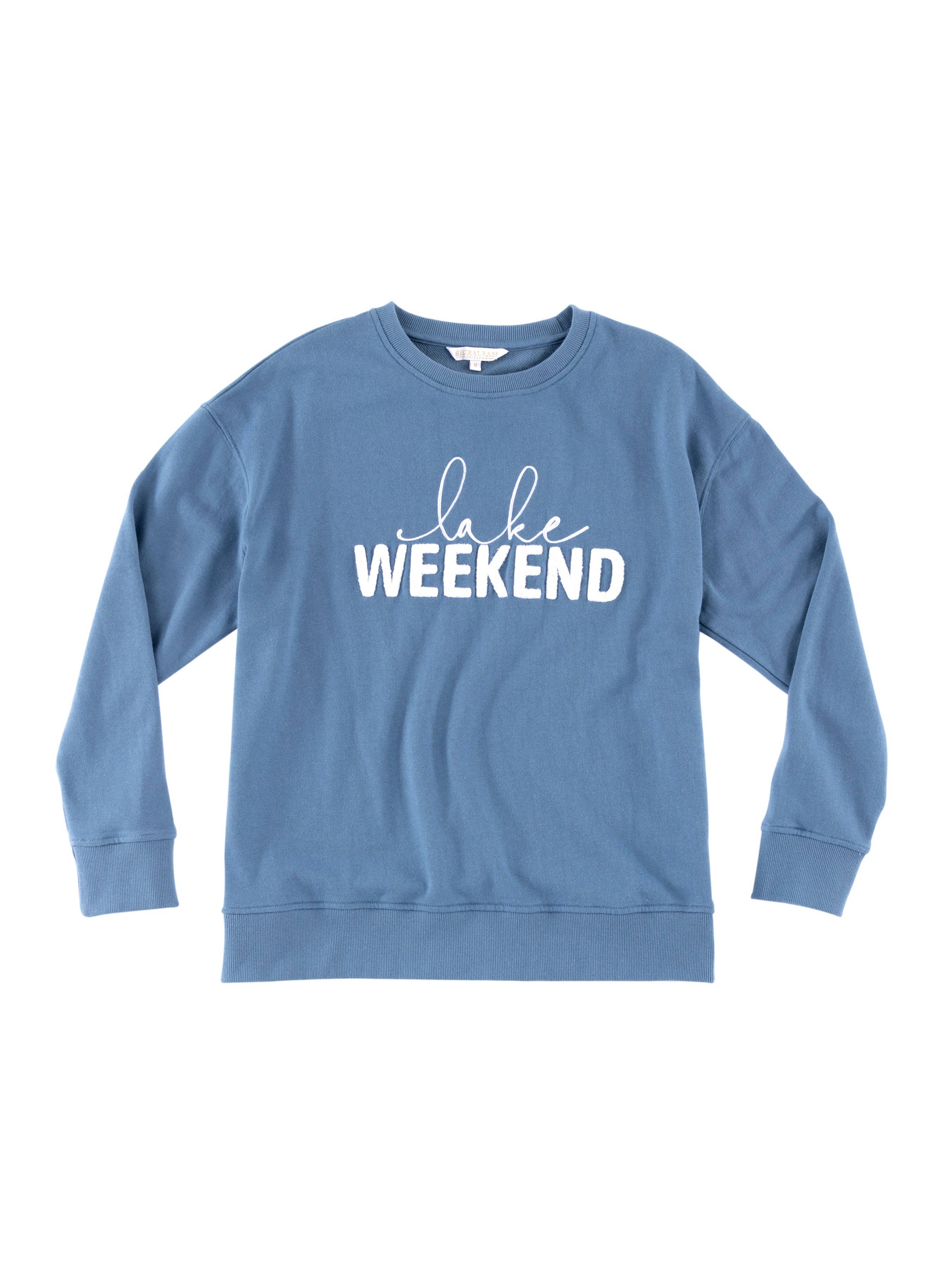 Lake Weekend Blue Sweatshirt