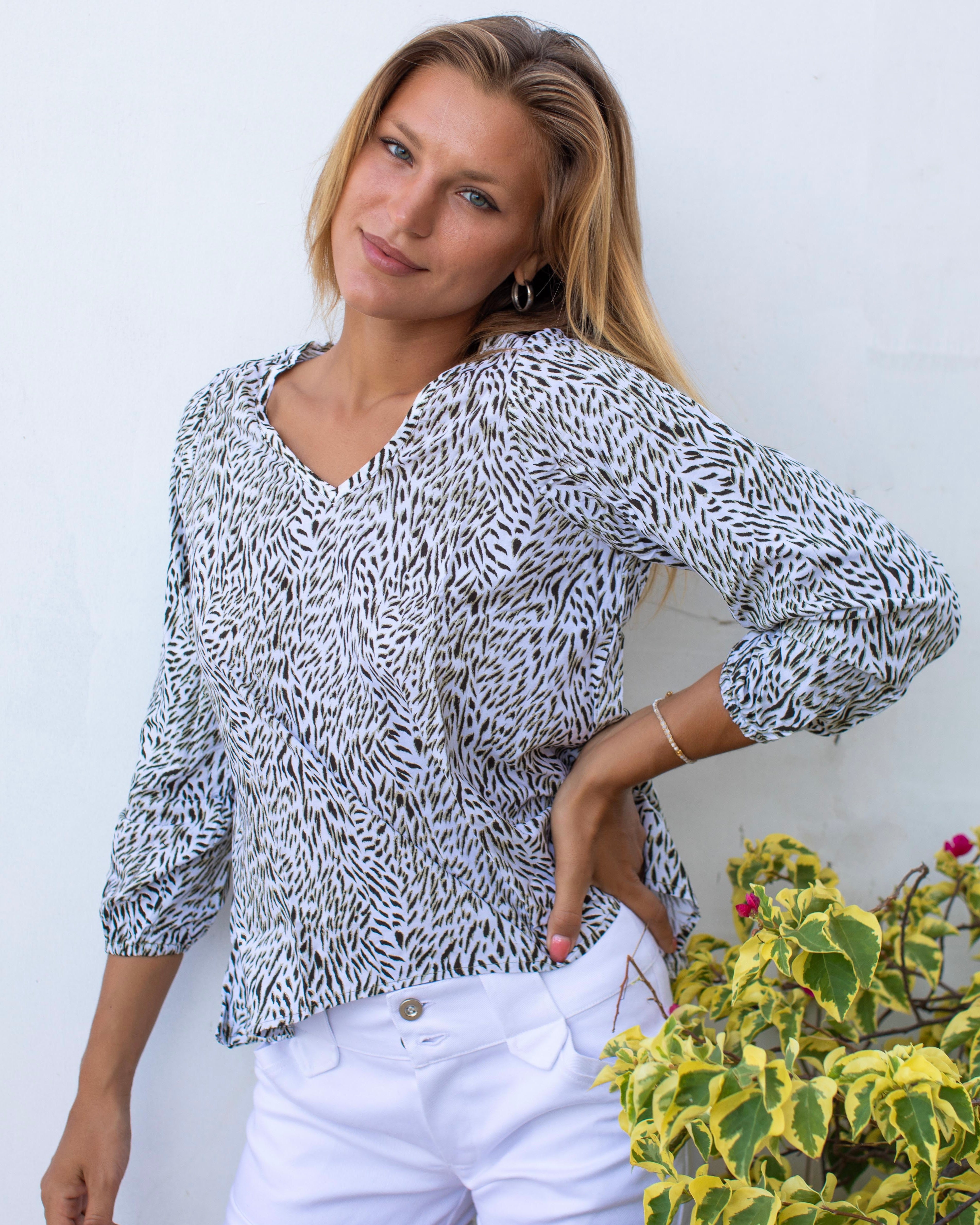 Annely Top - Brown Small Tiger