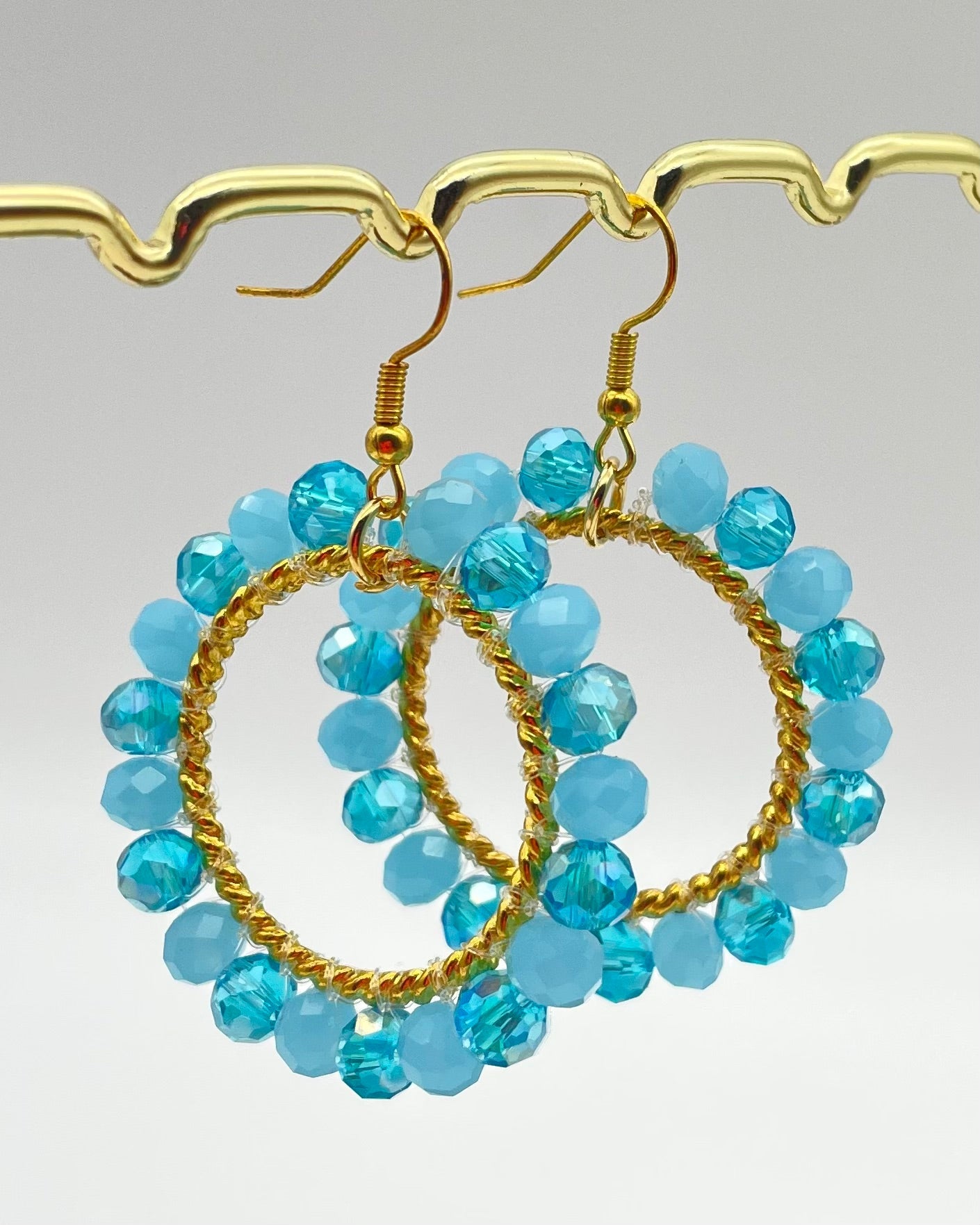 Bali Crystal Hoop Earrings - Orbis