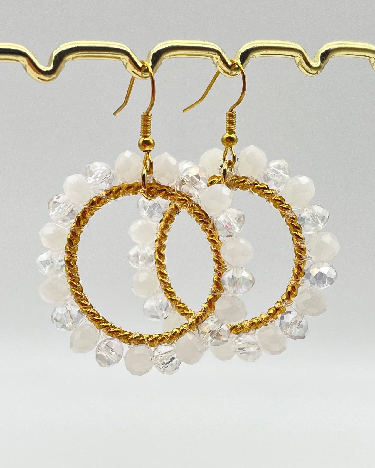 Bali Crystal Hoop Earrings - Orbis