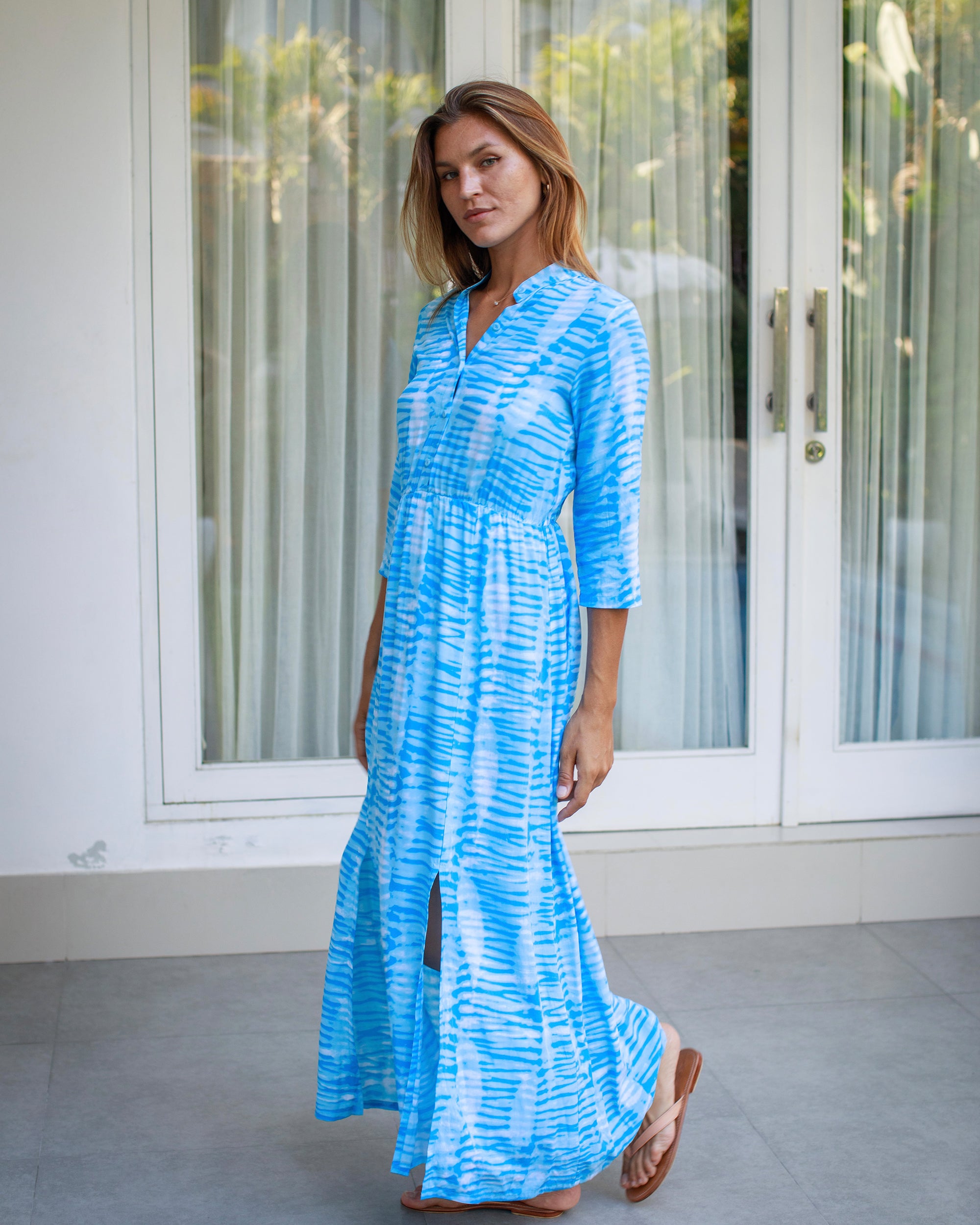 Harlow Dress - Swedish Blue Tie Dye