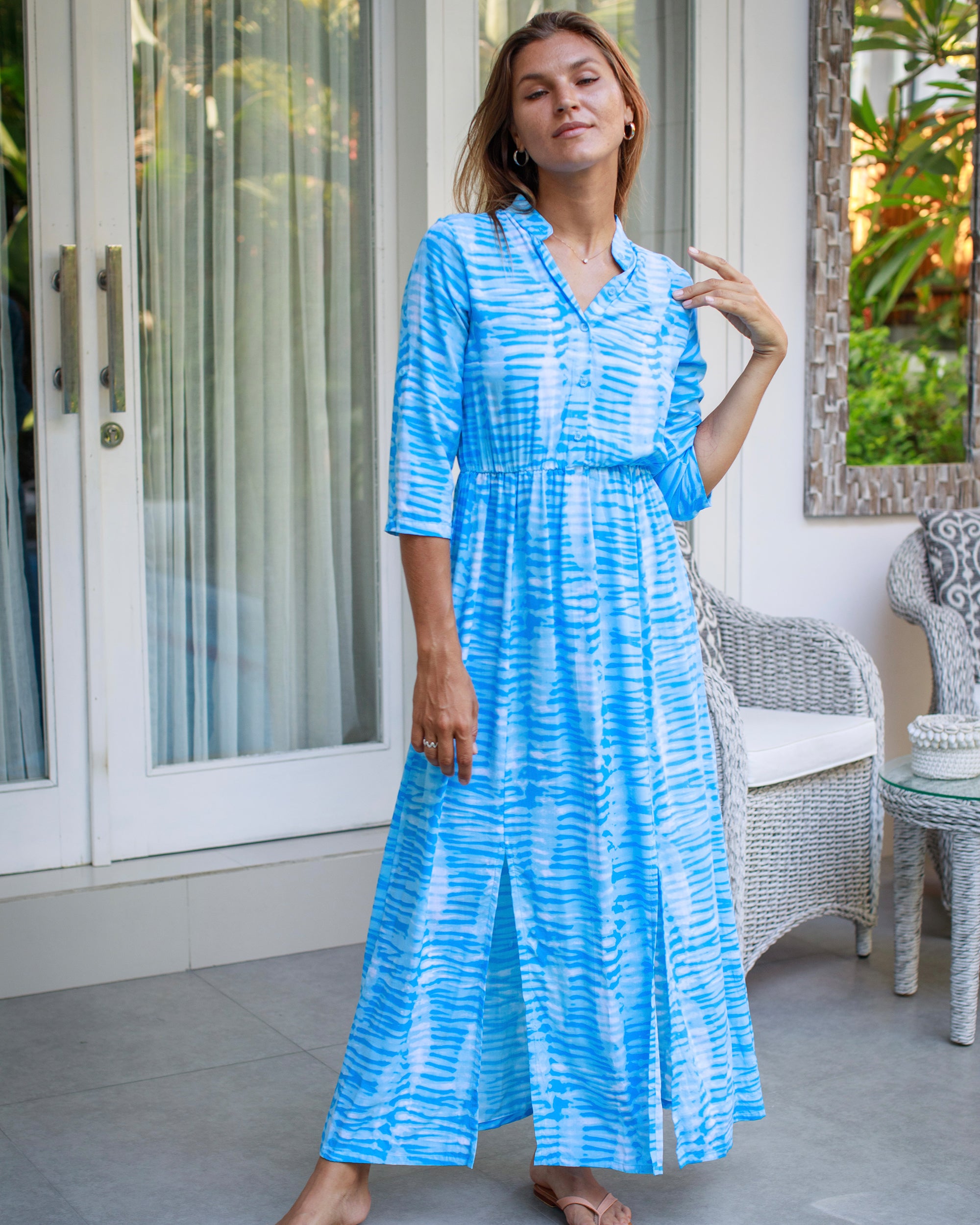 Harlow Dress - Swedish Blue Tie Dye