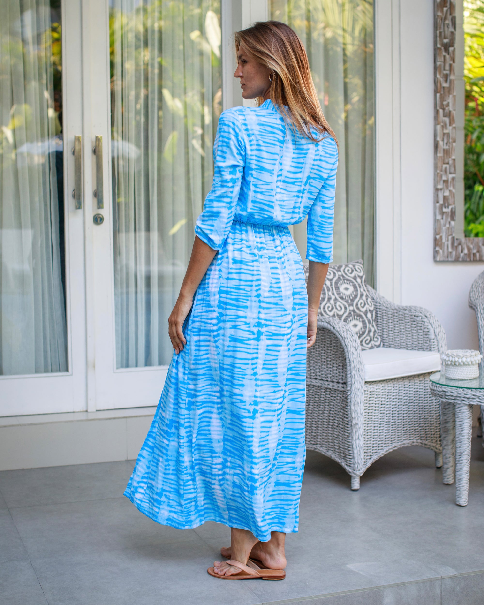 Harlow Dress - Swedish Blue Tie Dye