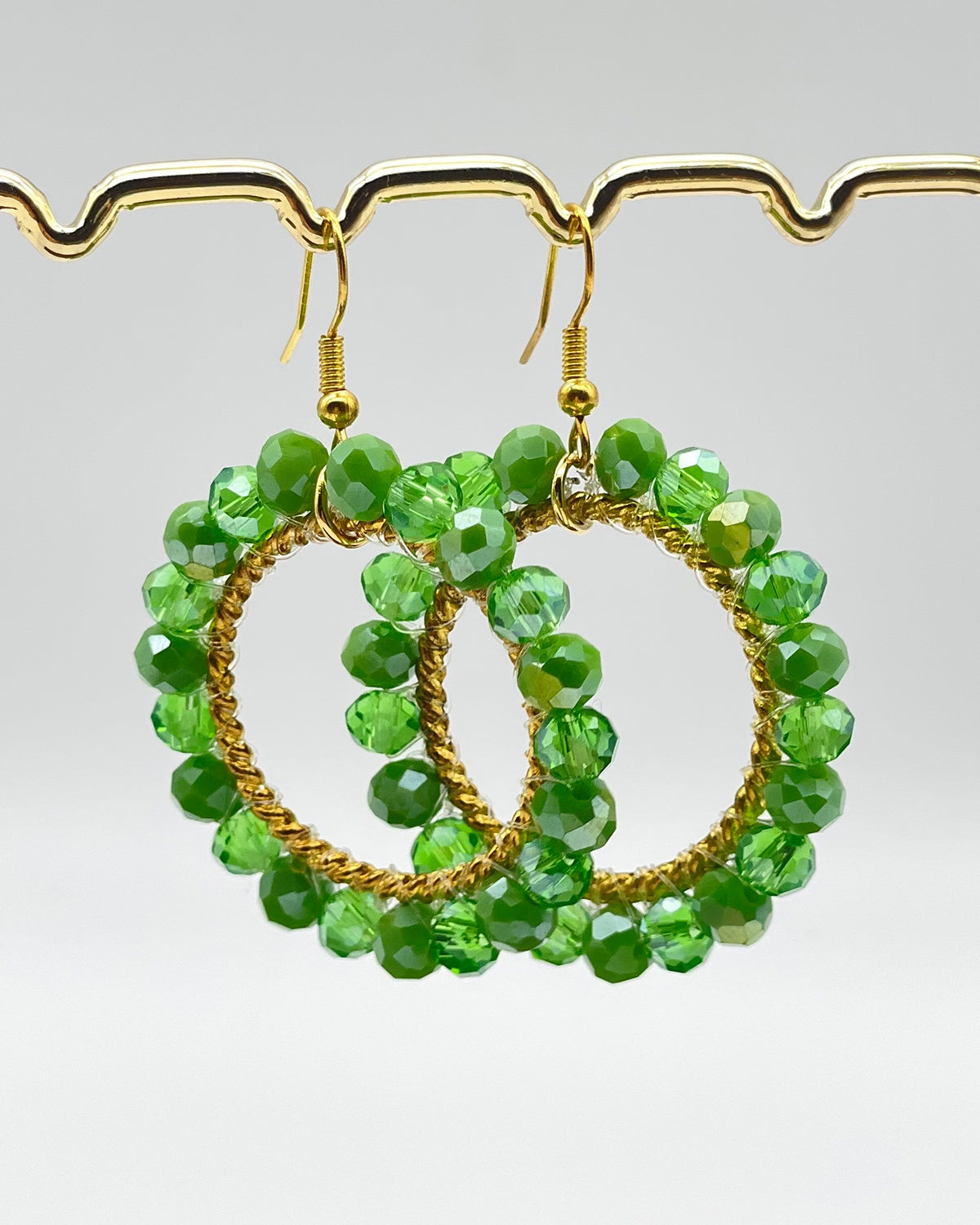 Bali Crystal Hoop Earrings - Orbis