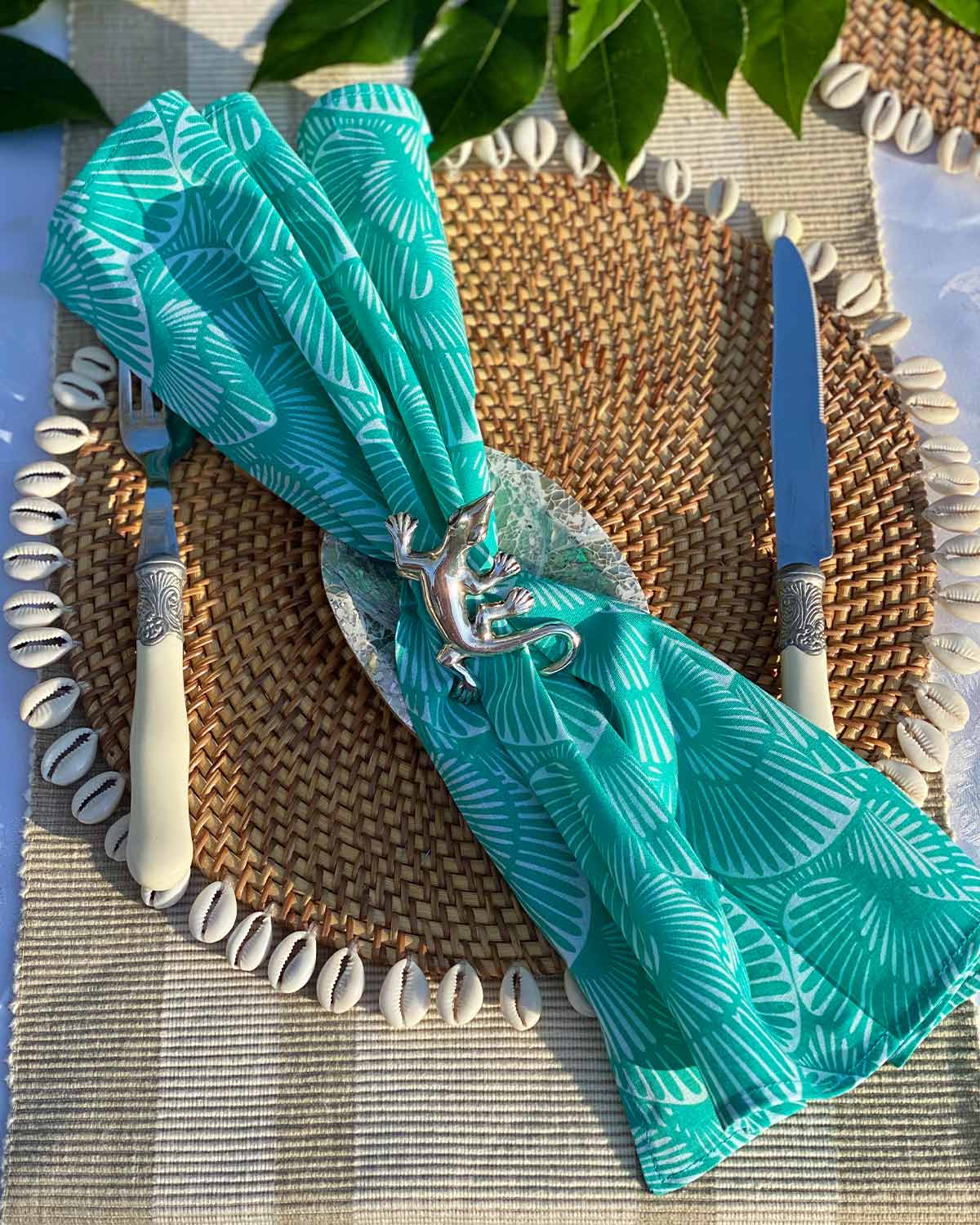 Napkins - Turquoise Shell (set of 4)