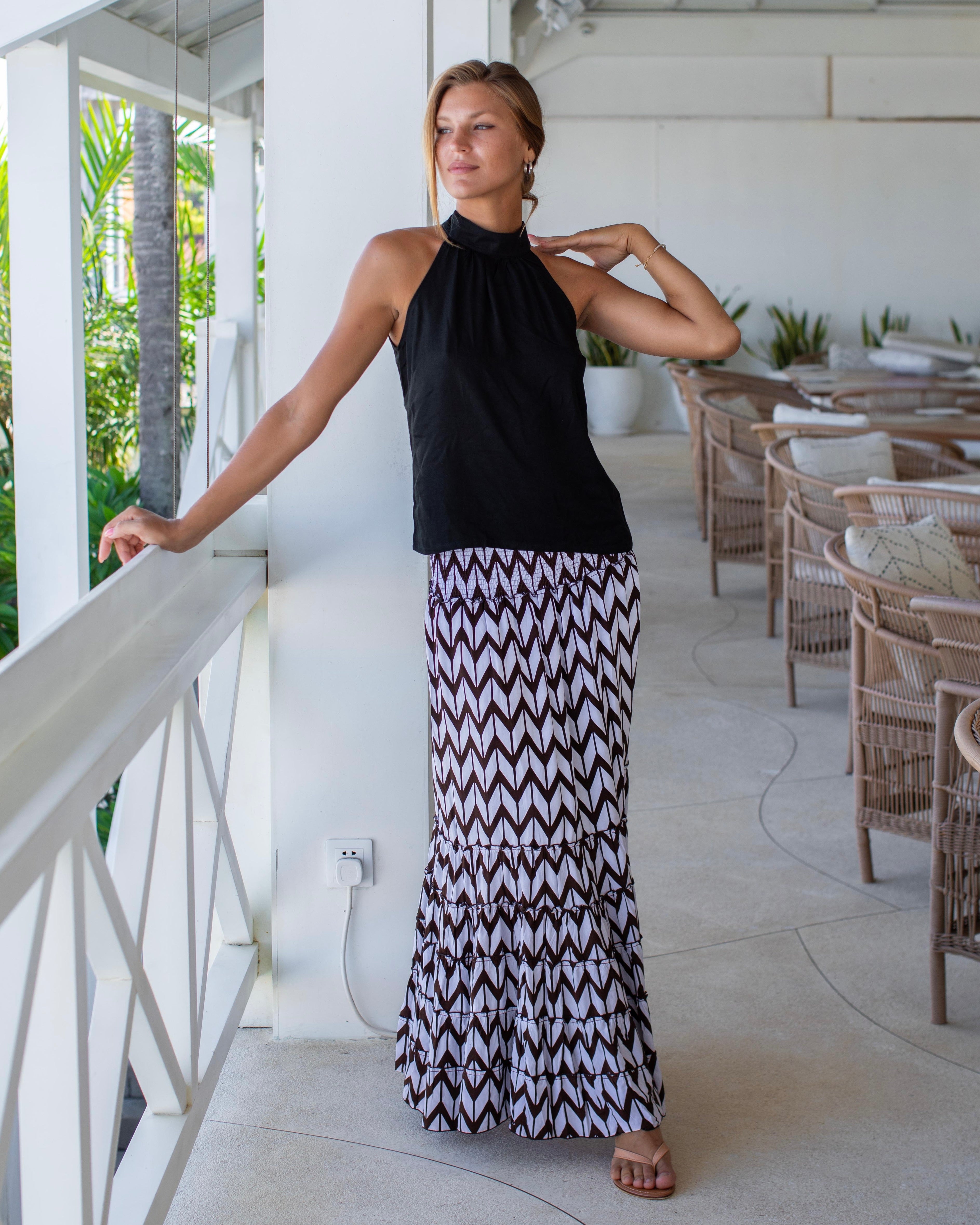 St Tropez Dress/Skirt -Chocolate Chevron