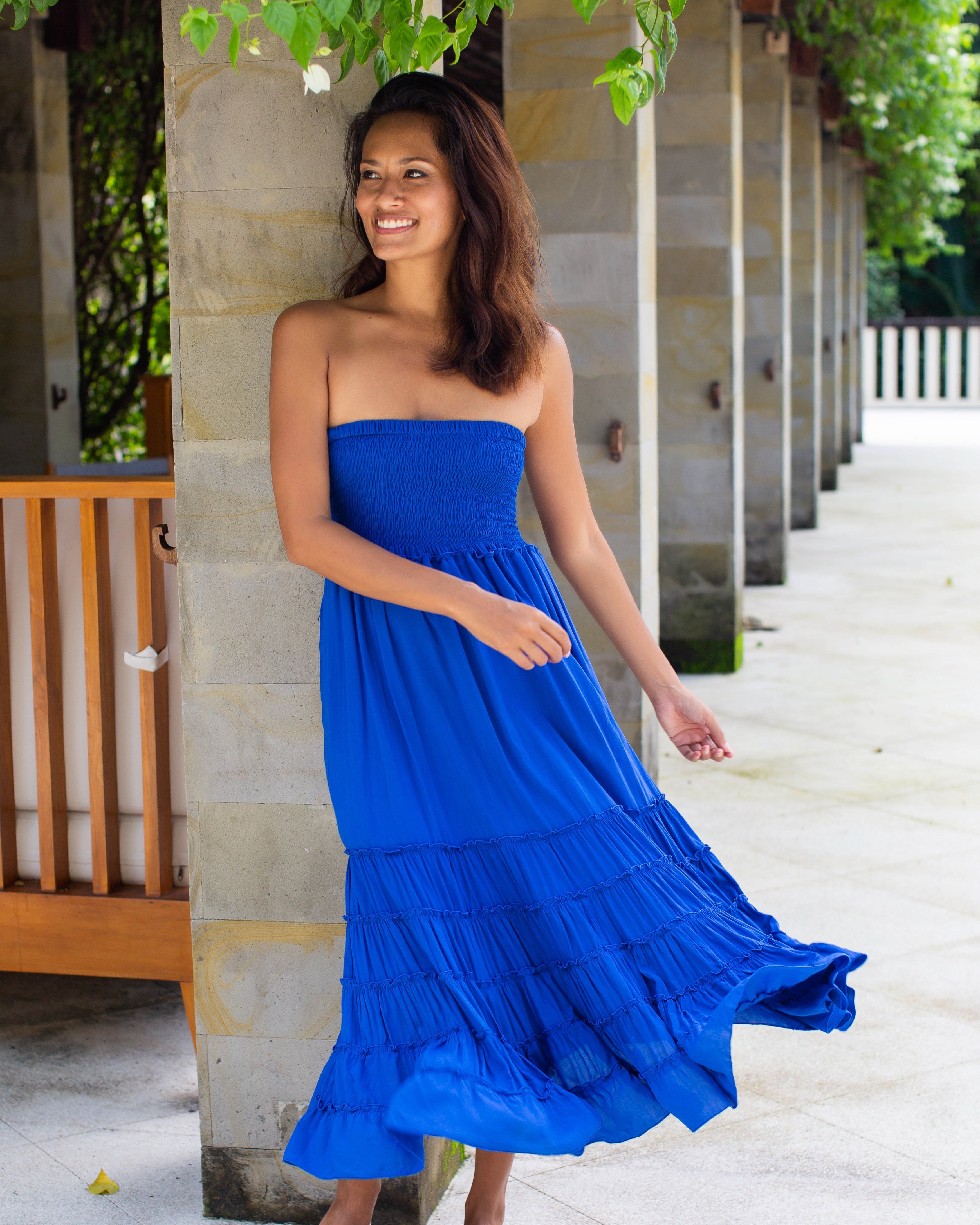 St Tropez Dress/Skirt - Cobalt Cotton