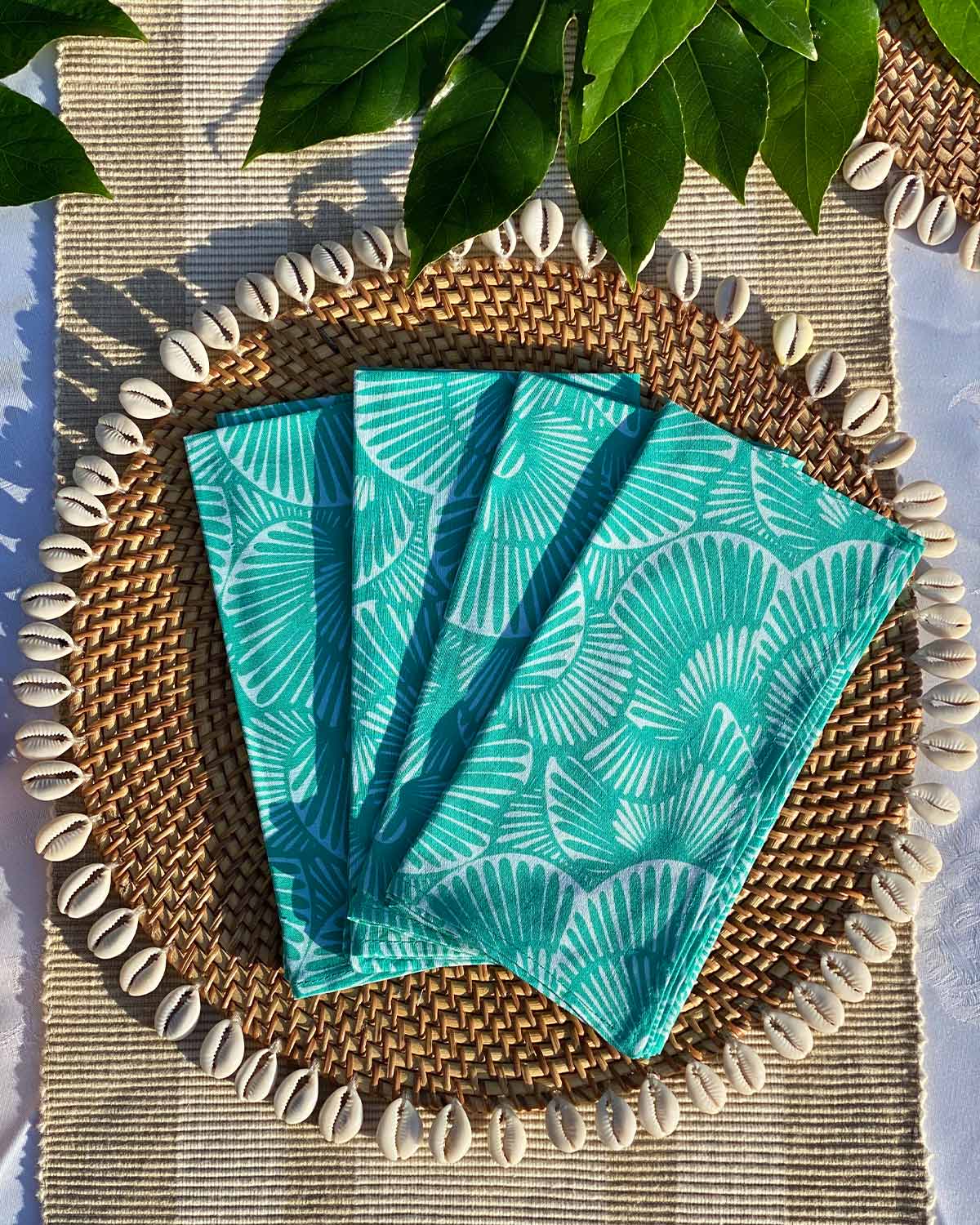 Napkins - Turquoise Shell (set of 4)