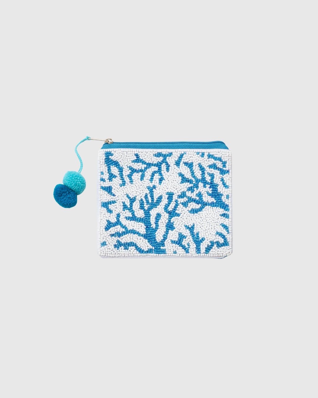 Sea Corals Seed Bead Canvas Pouch