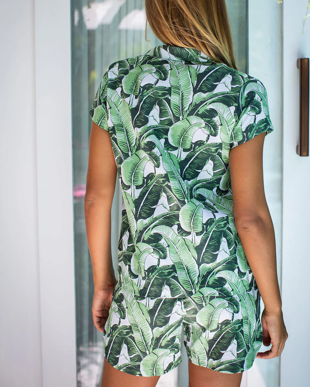 Chris PJ Set - Green Leaf