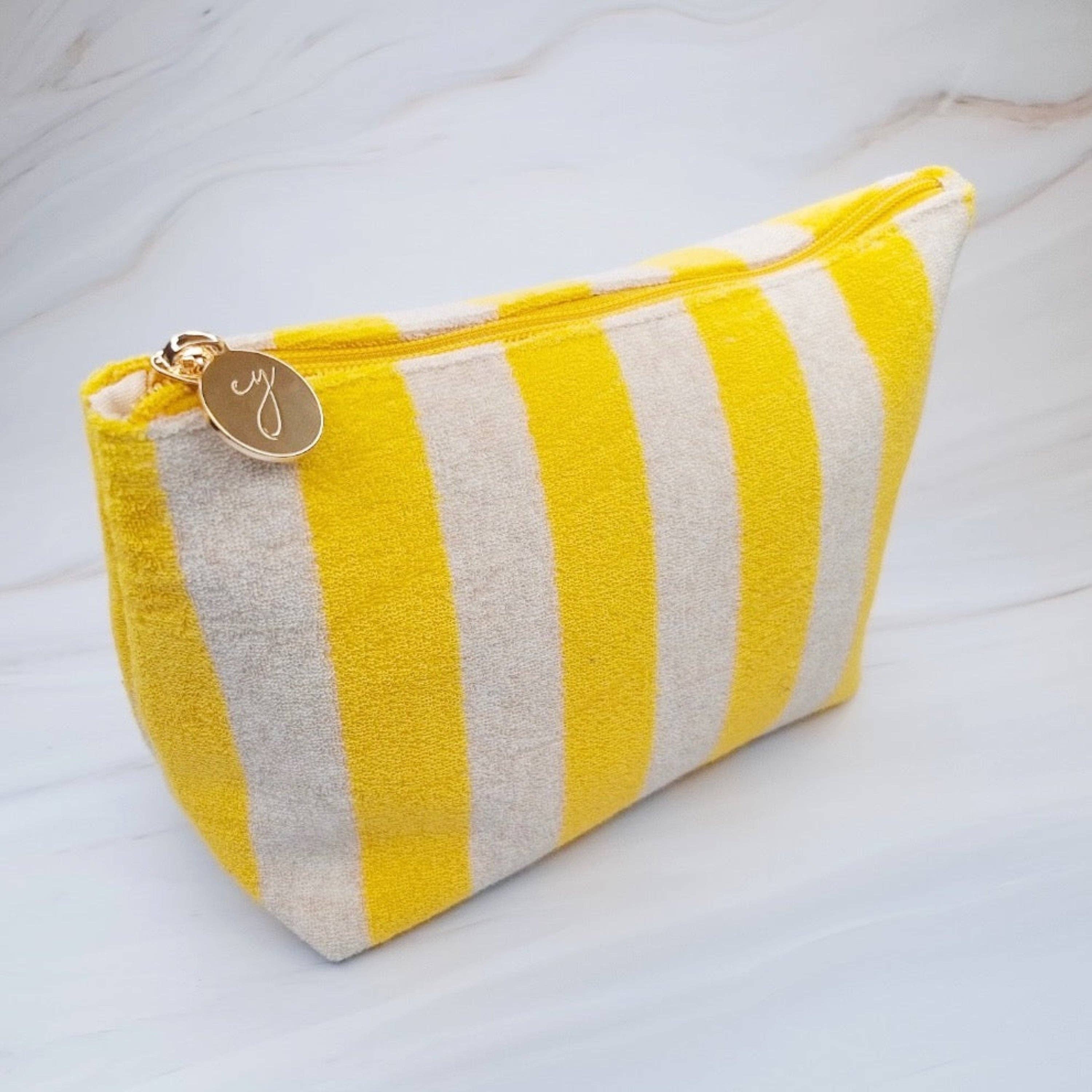 Terry Striped Everything Pouch Cosmetic Case