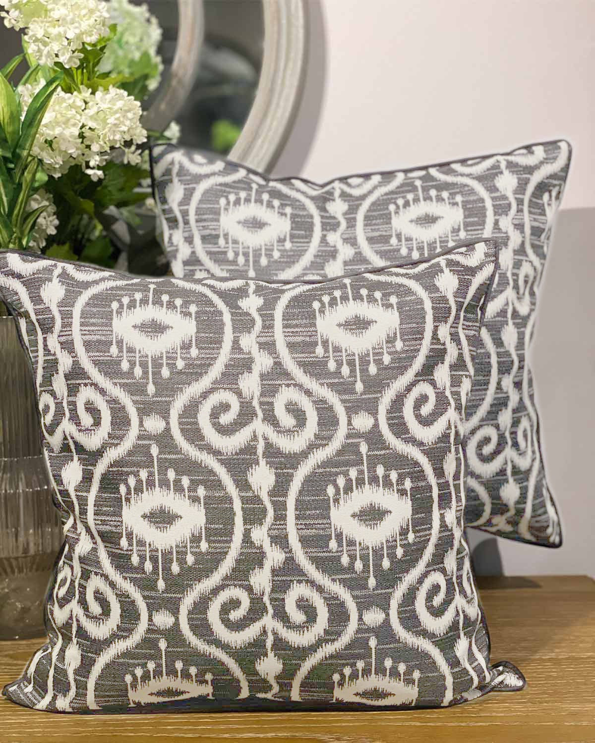 Sumatra Grey Batik Cushion Cover