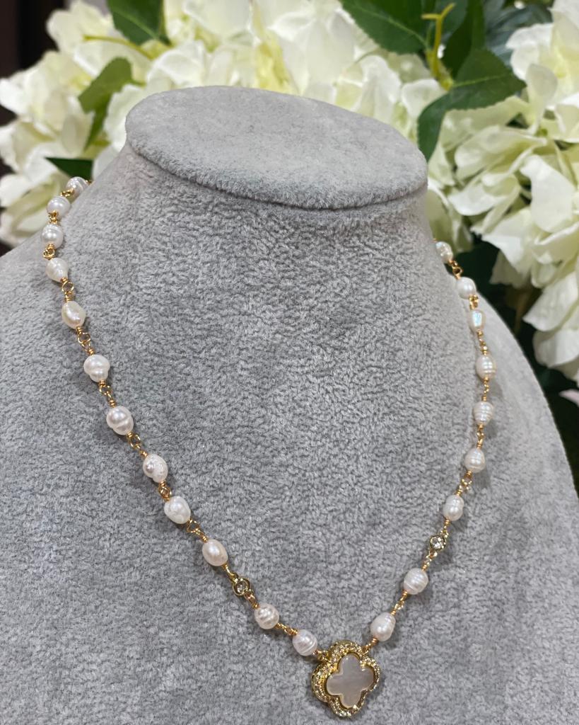 Victoria - Clove Freshwater Pearl Necklace