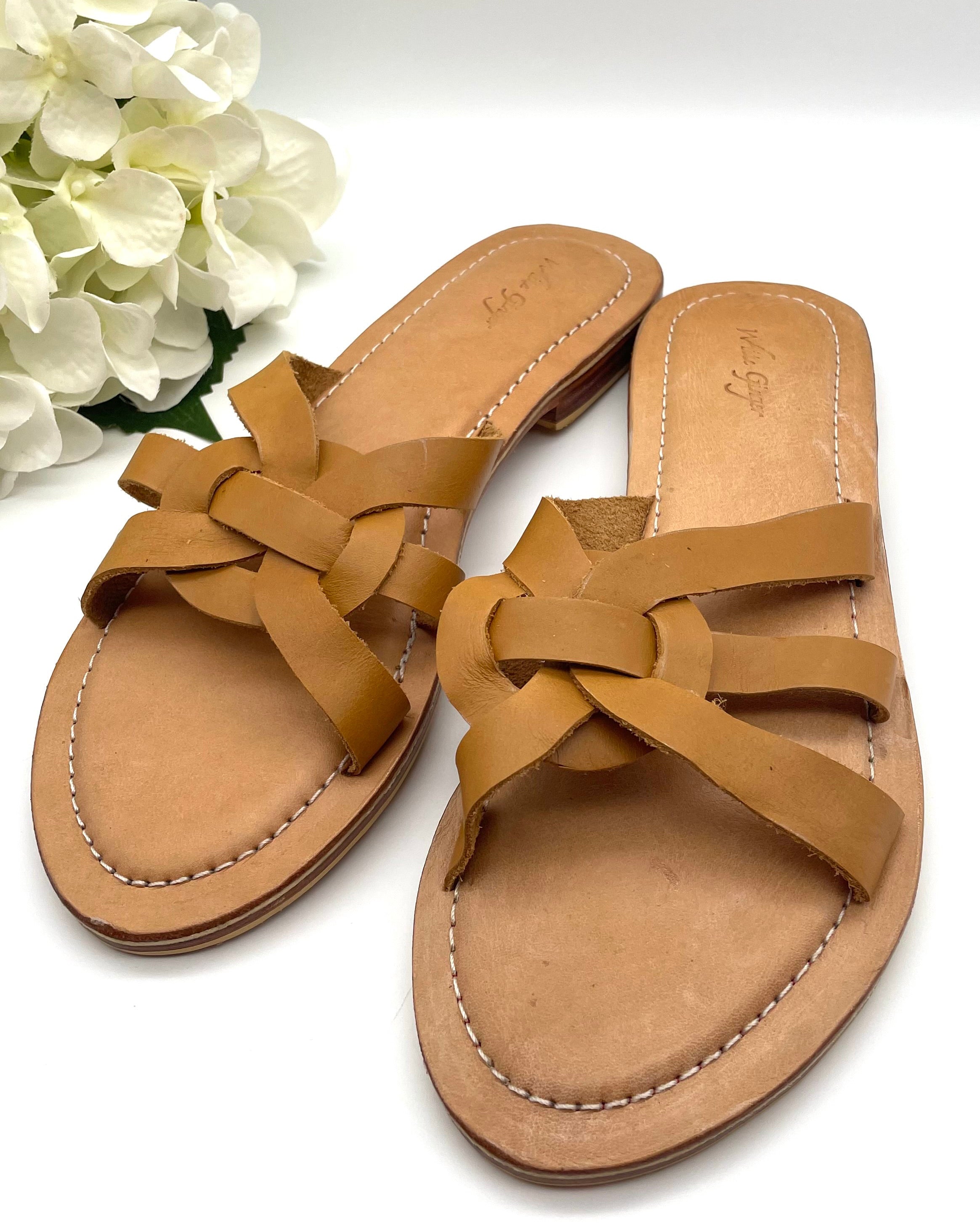 Rhodes Tan Leather Sandal