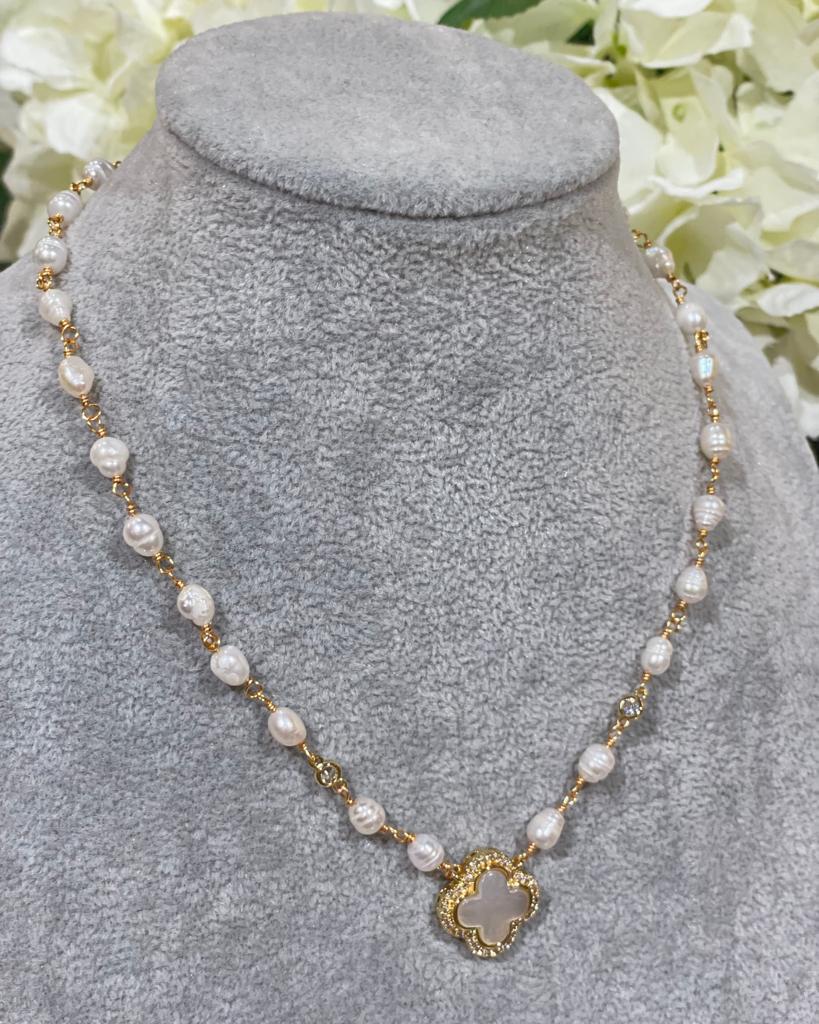 Victoria - Clove Freshwater Pearl Necklace