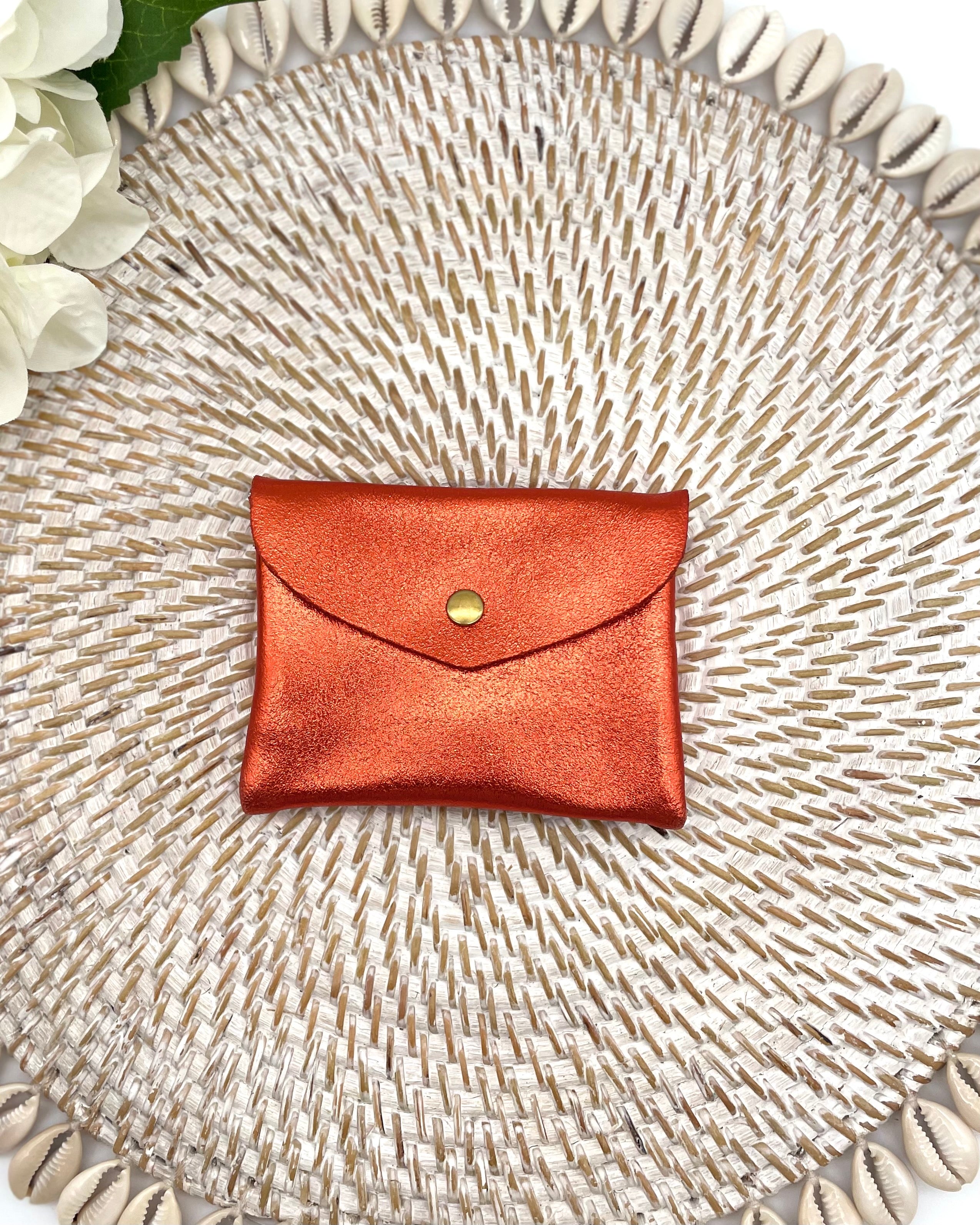 Metallic Leather Coin Purse