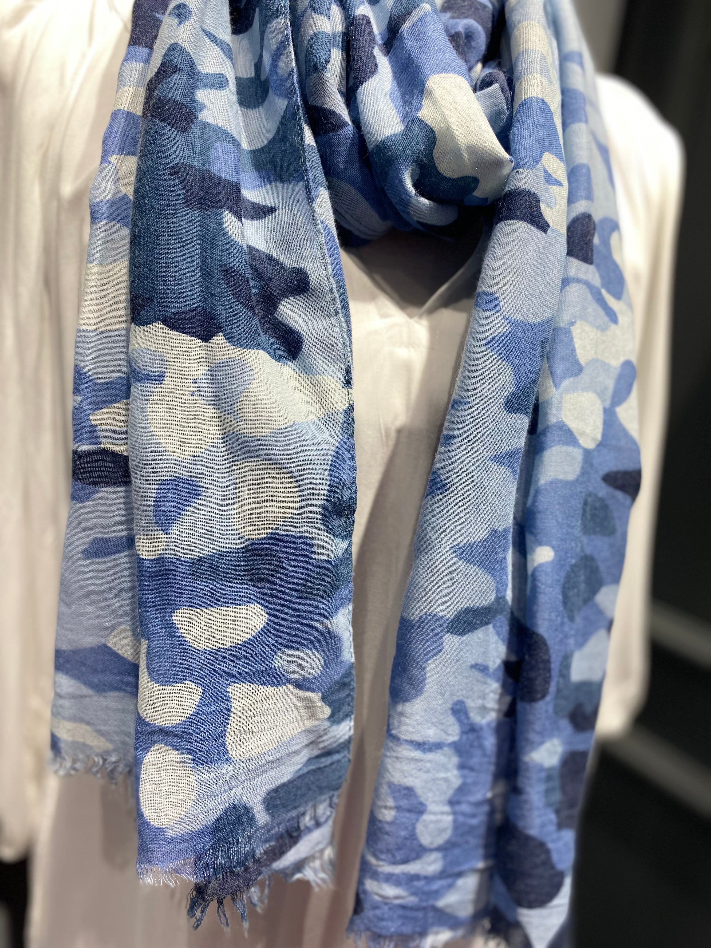 Blue Camo Scarf