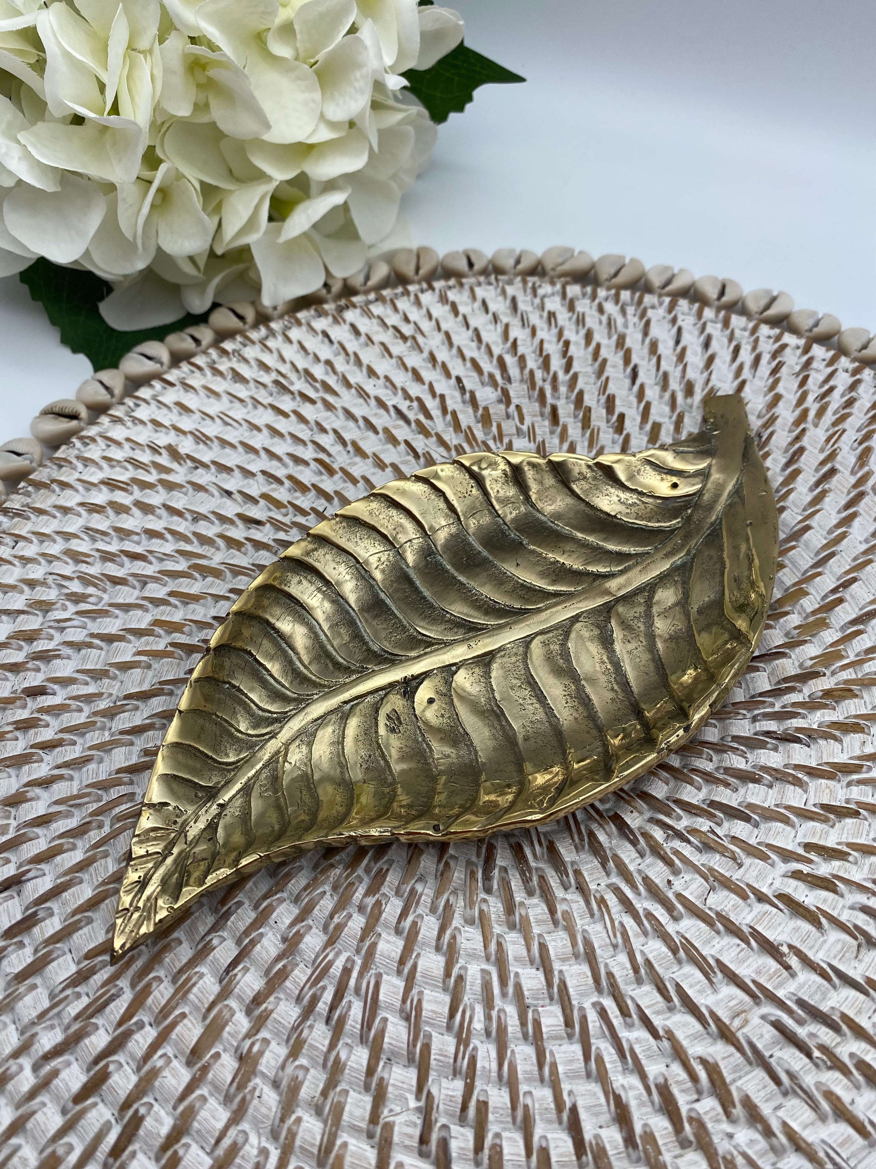 Brass Leaf Plate