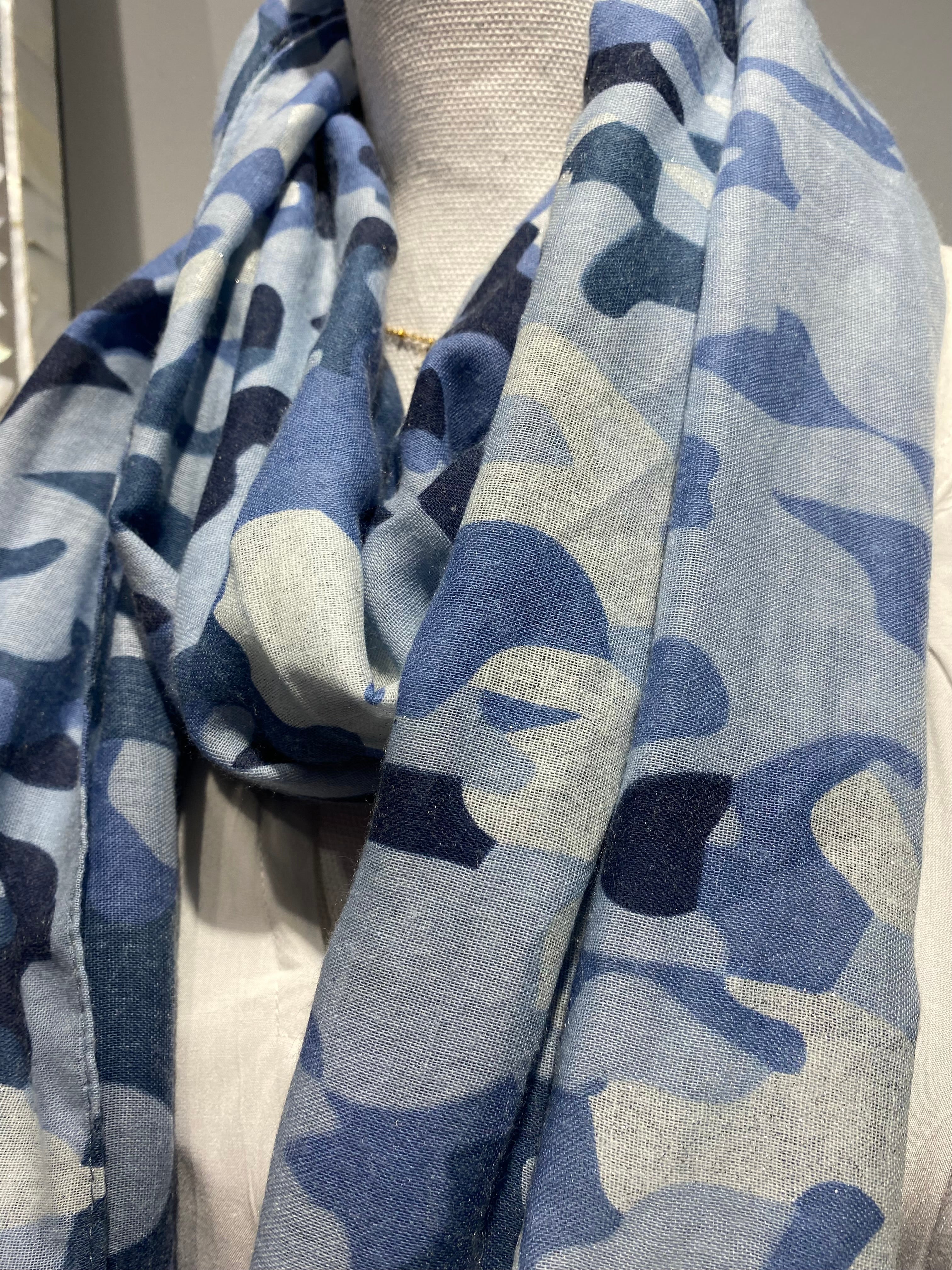 Blue Camo Scarf