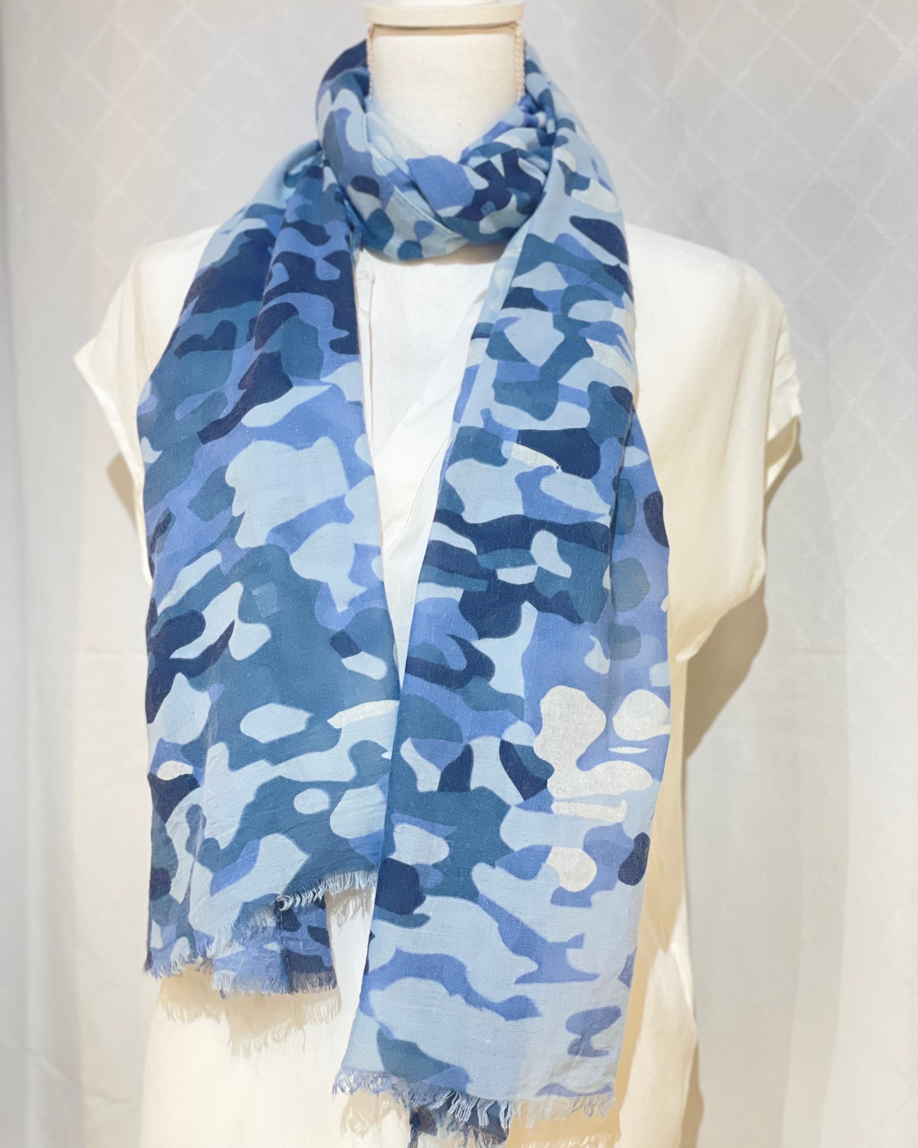 Blue Camo Scarf