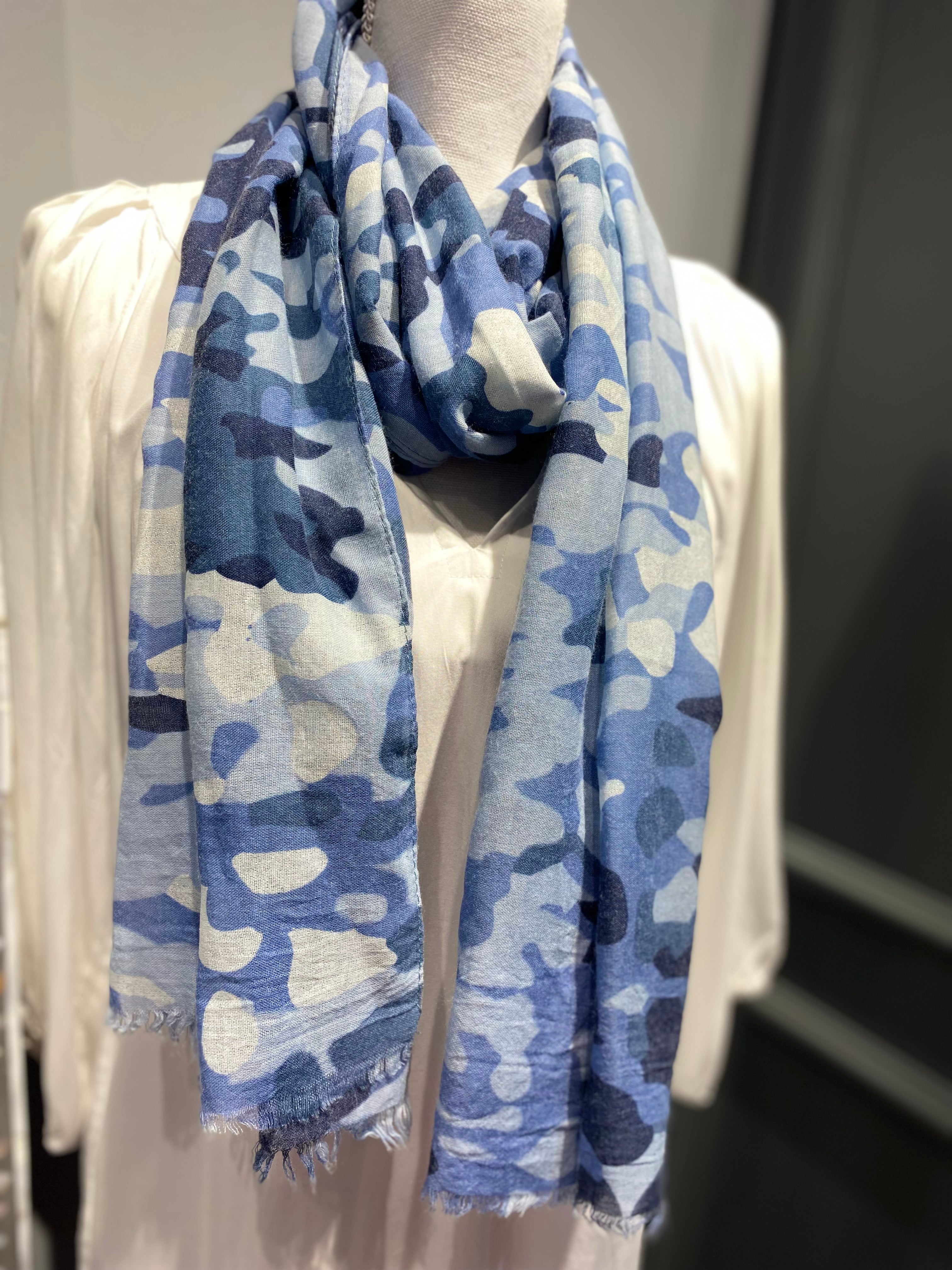 Blue Camo Scarf