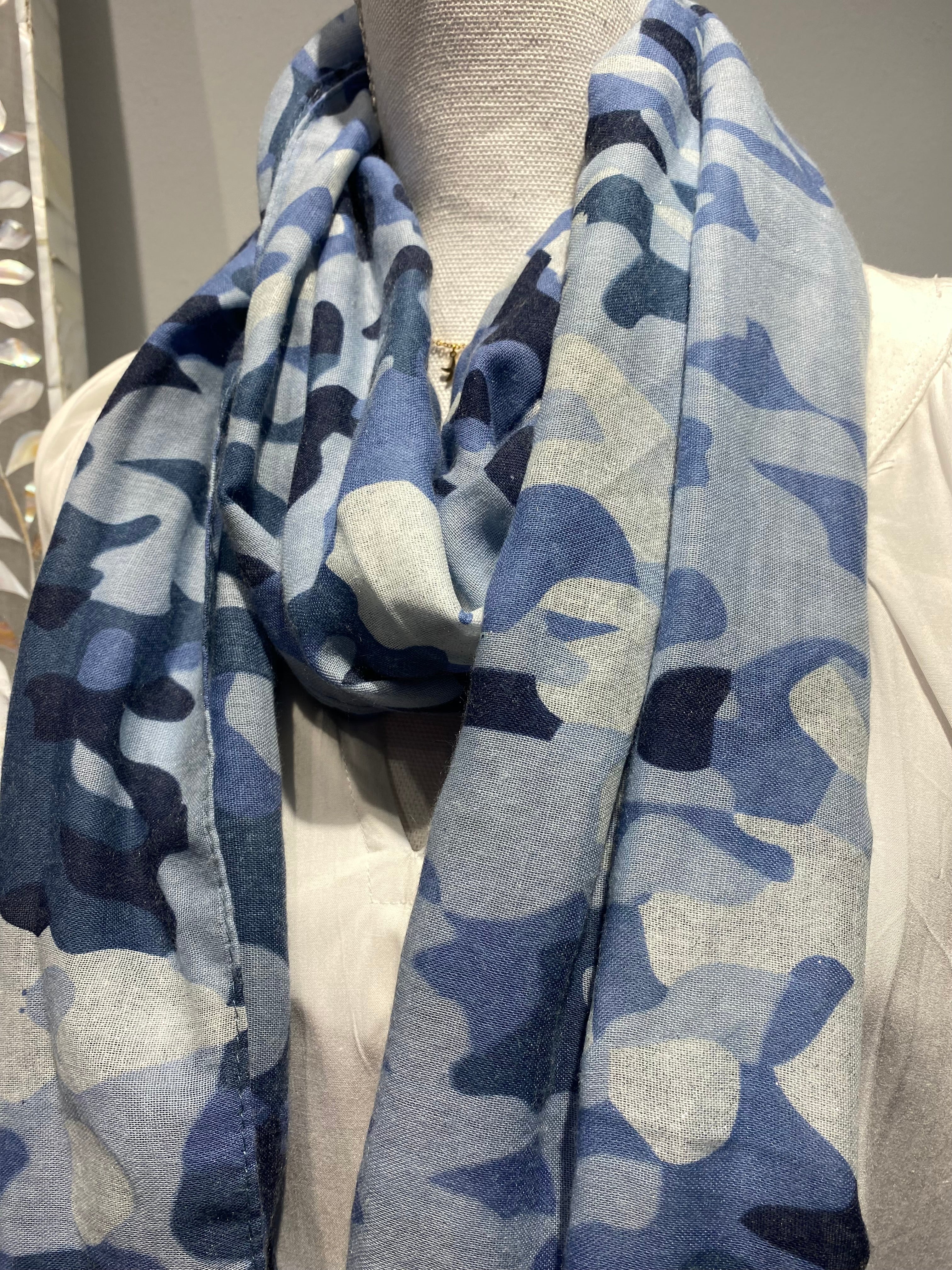 Blue Camo Scarf