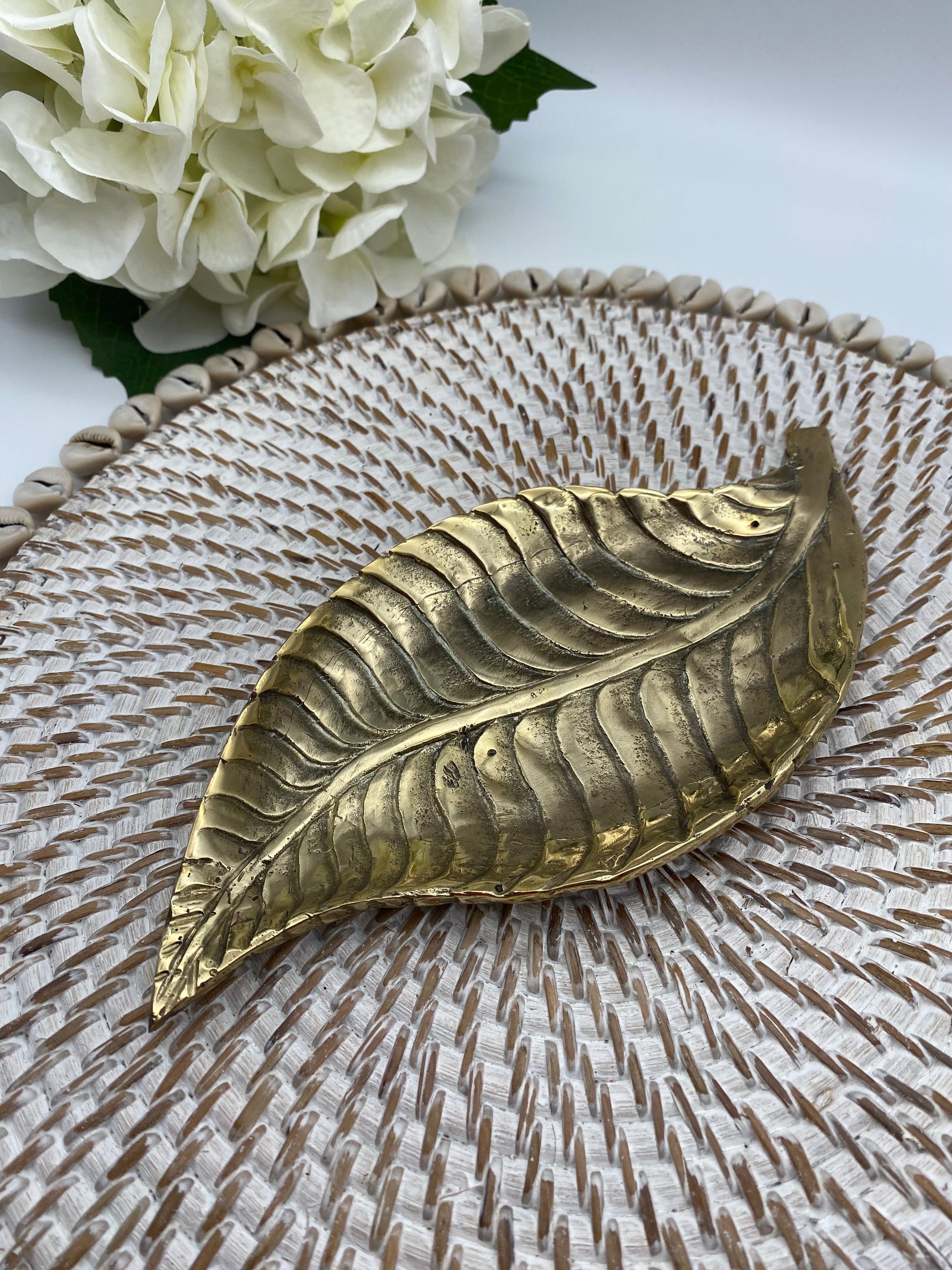 Brass Leaf Plate