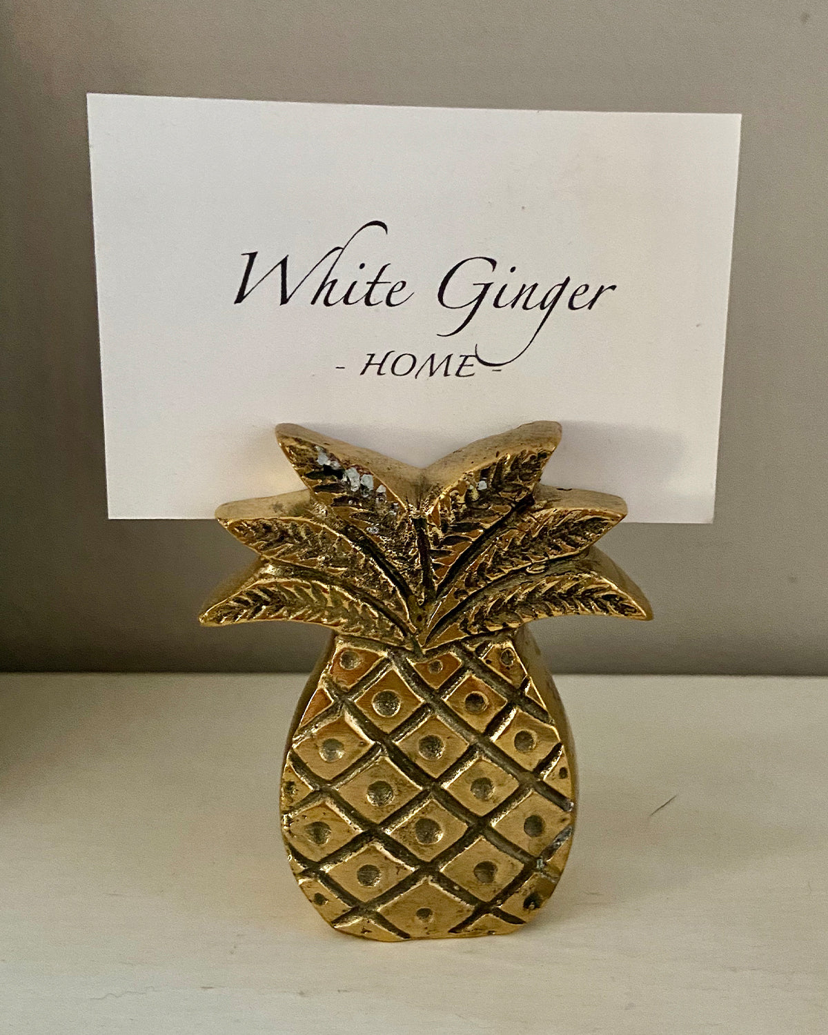 Brass Pineapple Namecard Holder